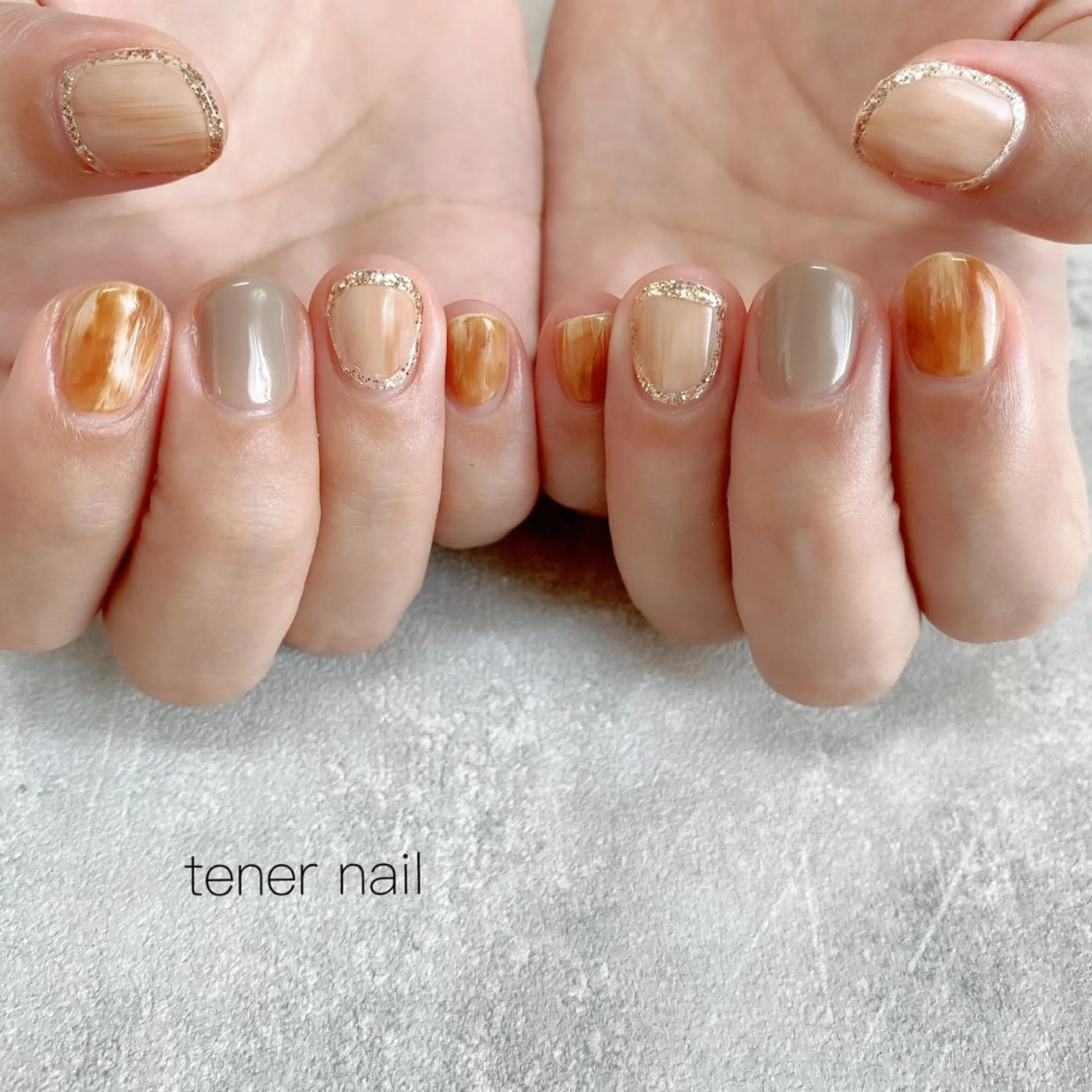 ネイル べっ甲ネイル テネルネイル tener nailのネイルデザイン