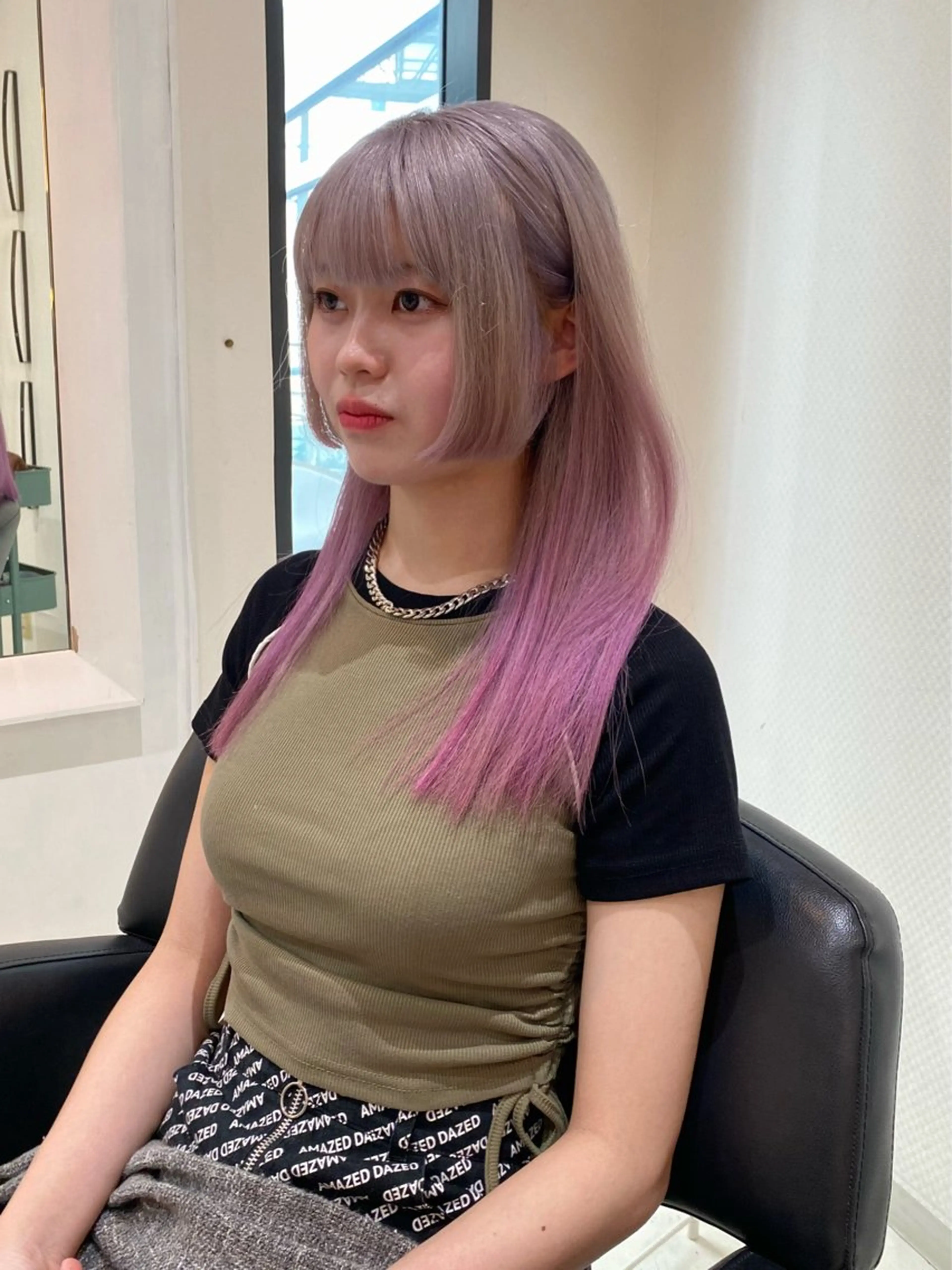 ロング カラー 姫カット カット ヘアカラー トリートメント mai / linoah˚✧のヘアスタイル