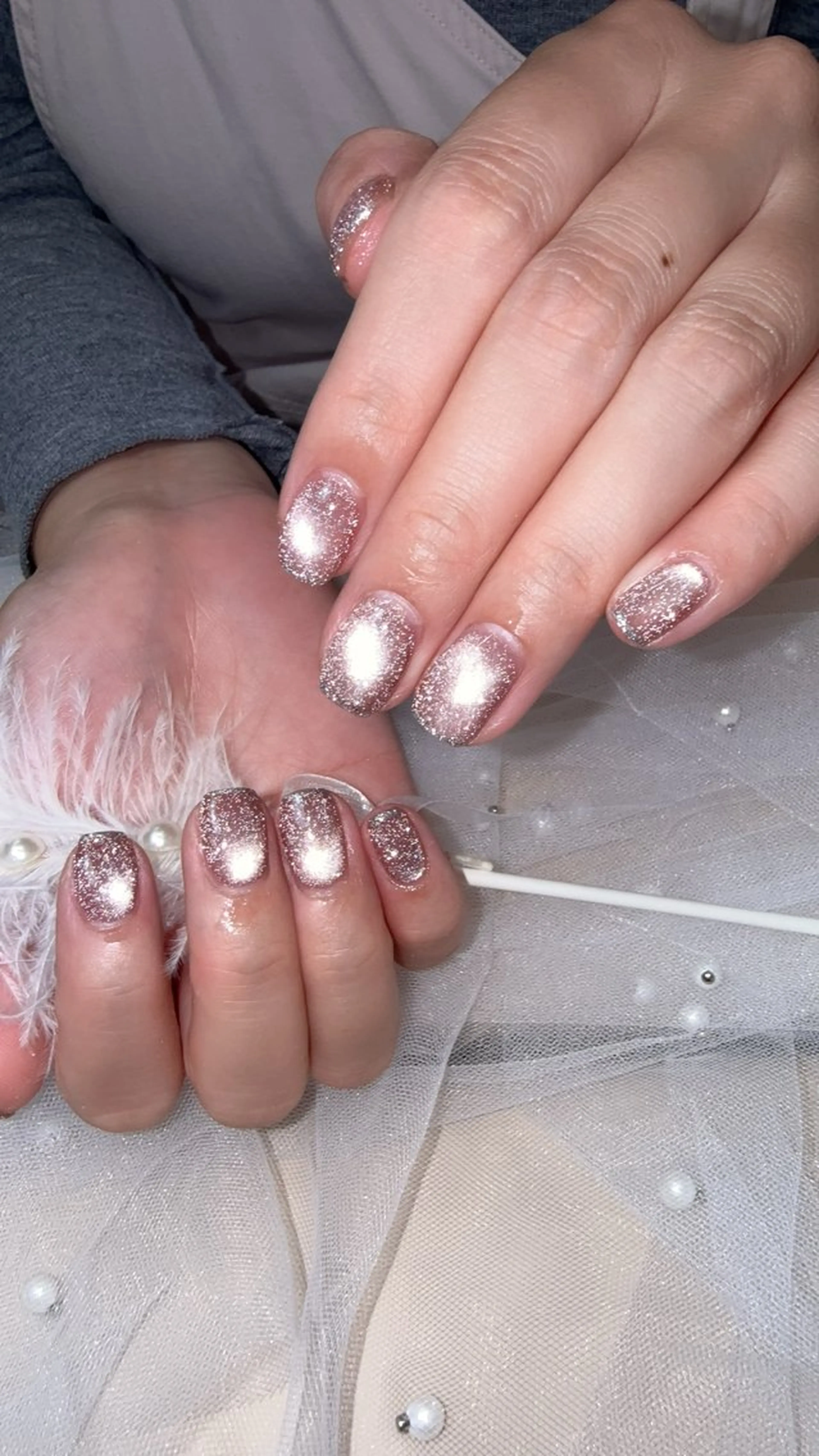 ネイル チークネイル フットネイル フレンチネイル ジェルネイル ガラスフレンチ ハンドネイル エニ Andyのネイルデザイン