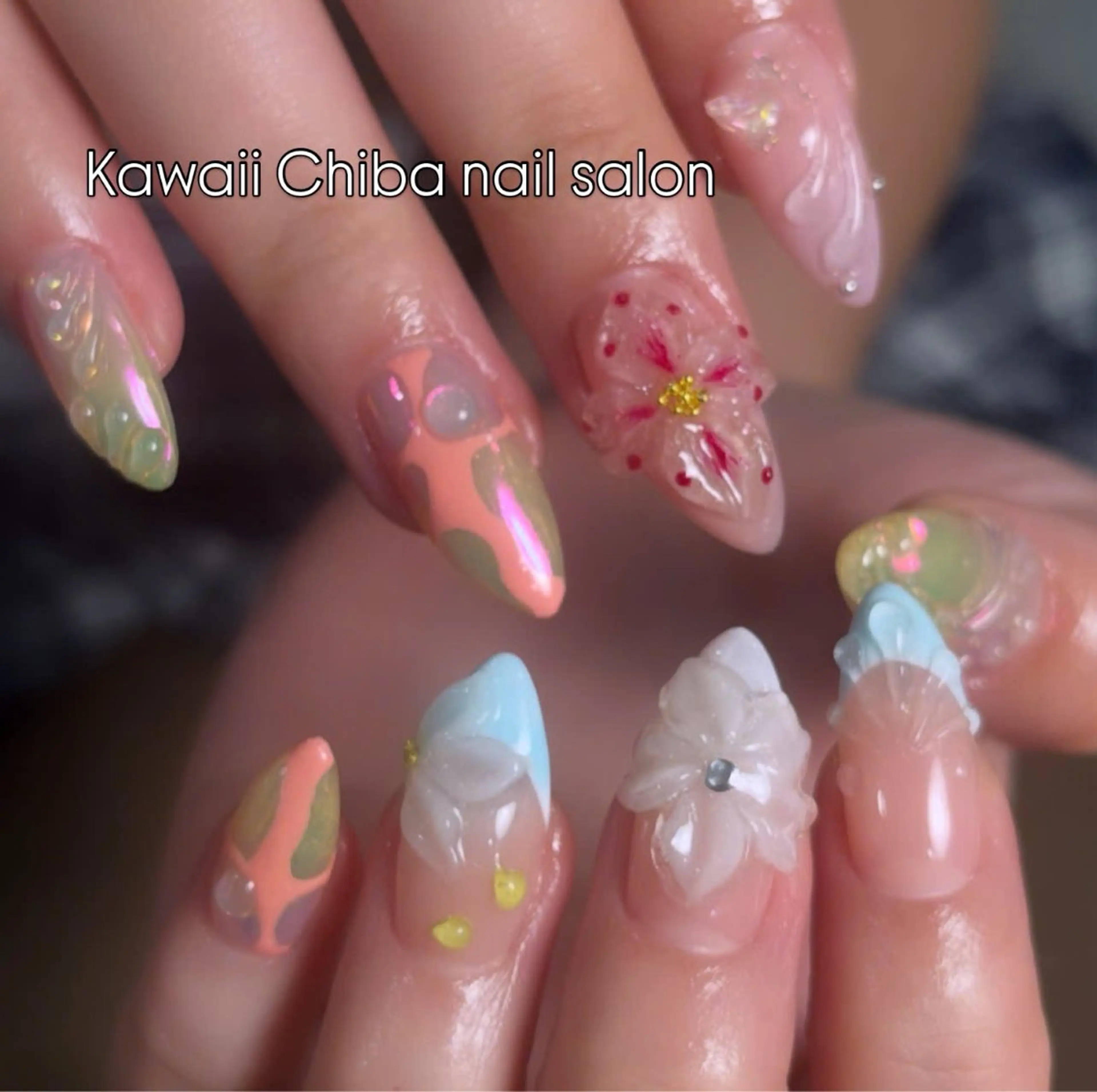 ネイル 長さ出し フレンチネイル ジェルネイル ガーリー 韓国ネイル Kawaii Chiba nailのネイルデザイン