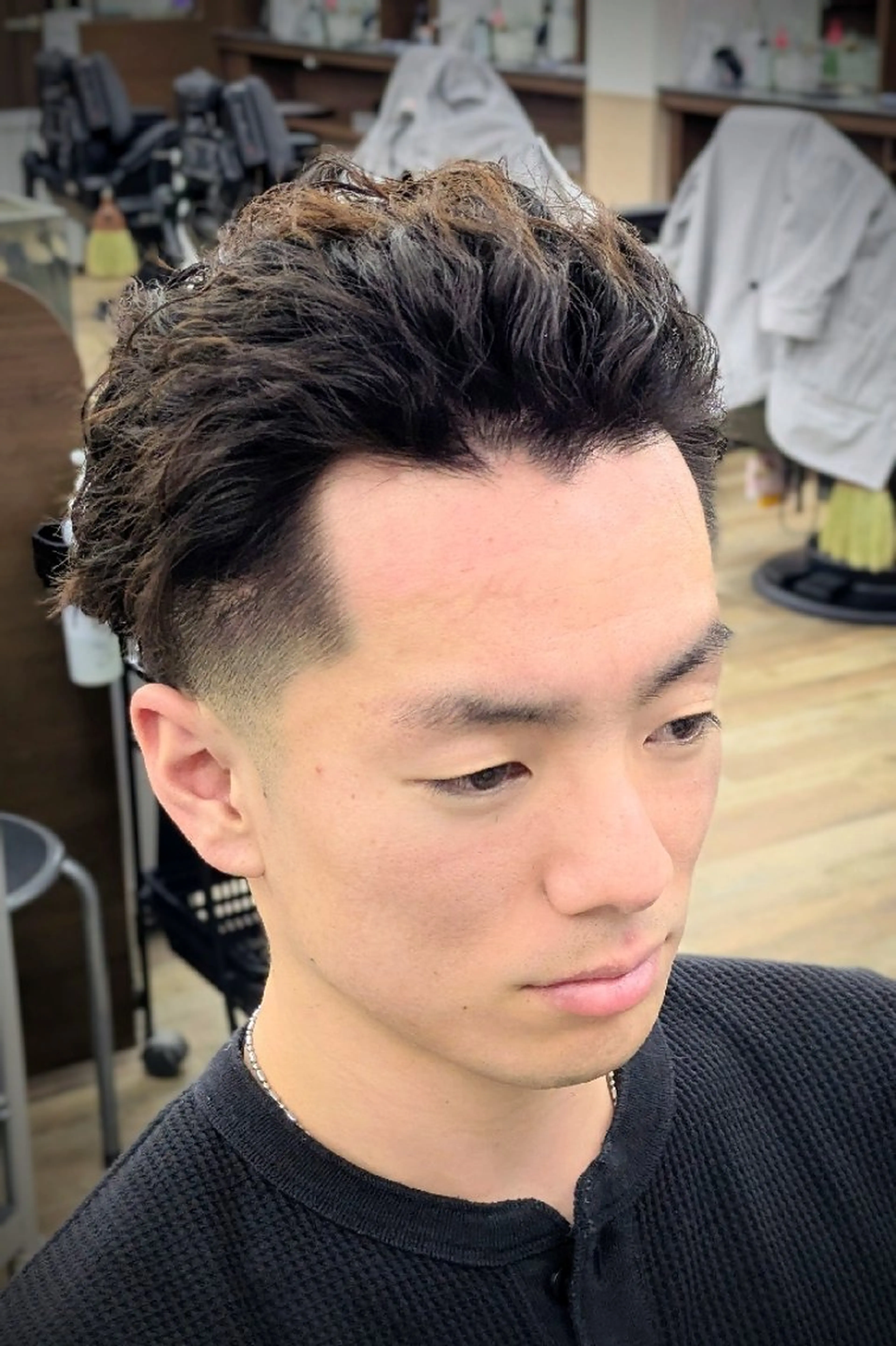 ショート パーマ 理容プラージュ燕三条 福井のヘアスタイル