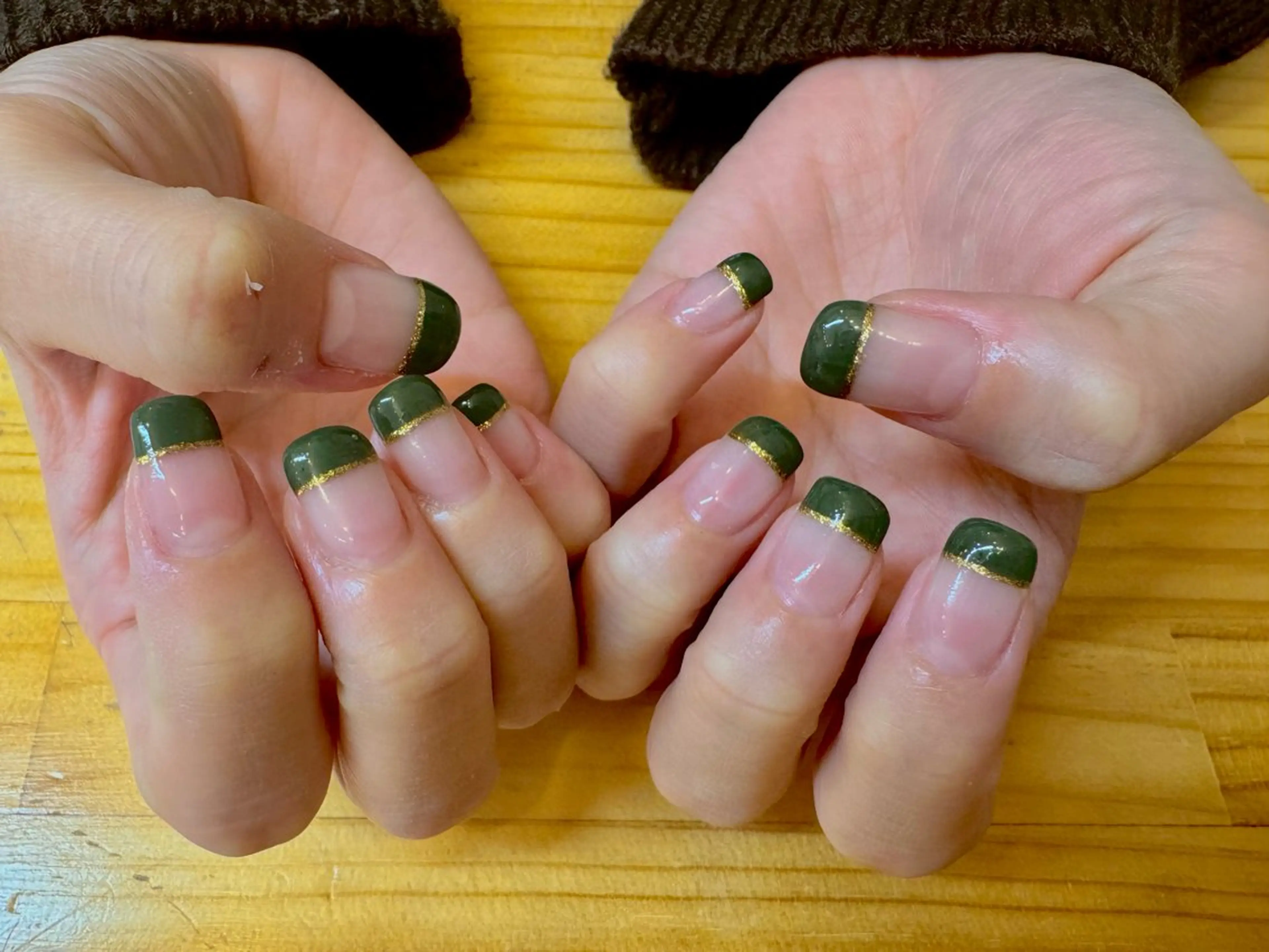 ネイル フレンチネイル ラメ(グリッター) SUZUKI YUMERUのネイルデザイン