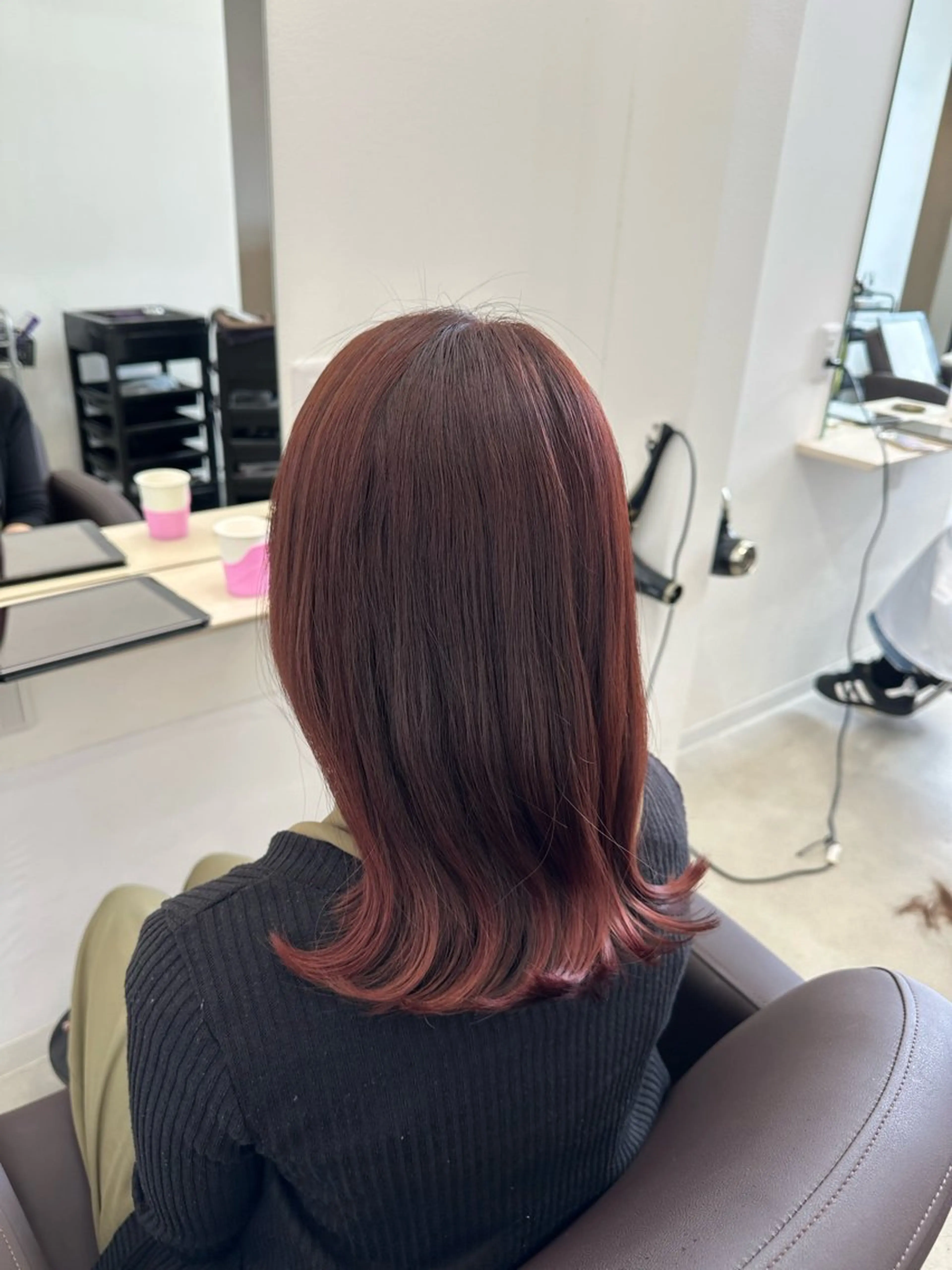 ロング カラー ブラウンカラー ピンクカラー ピンクブラウン ヘアカラー トリートメント 茂木 理紗のヘアスタイル