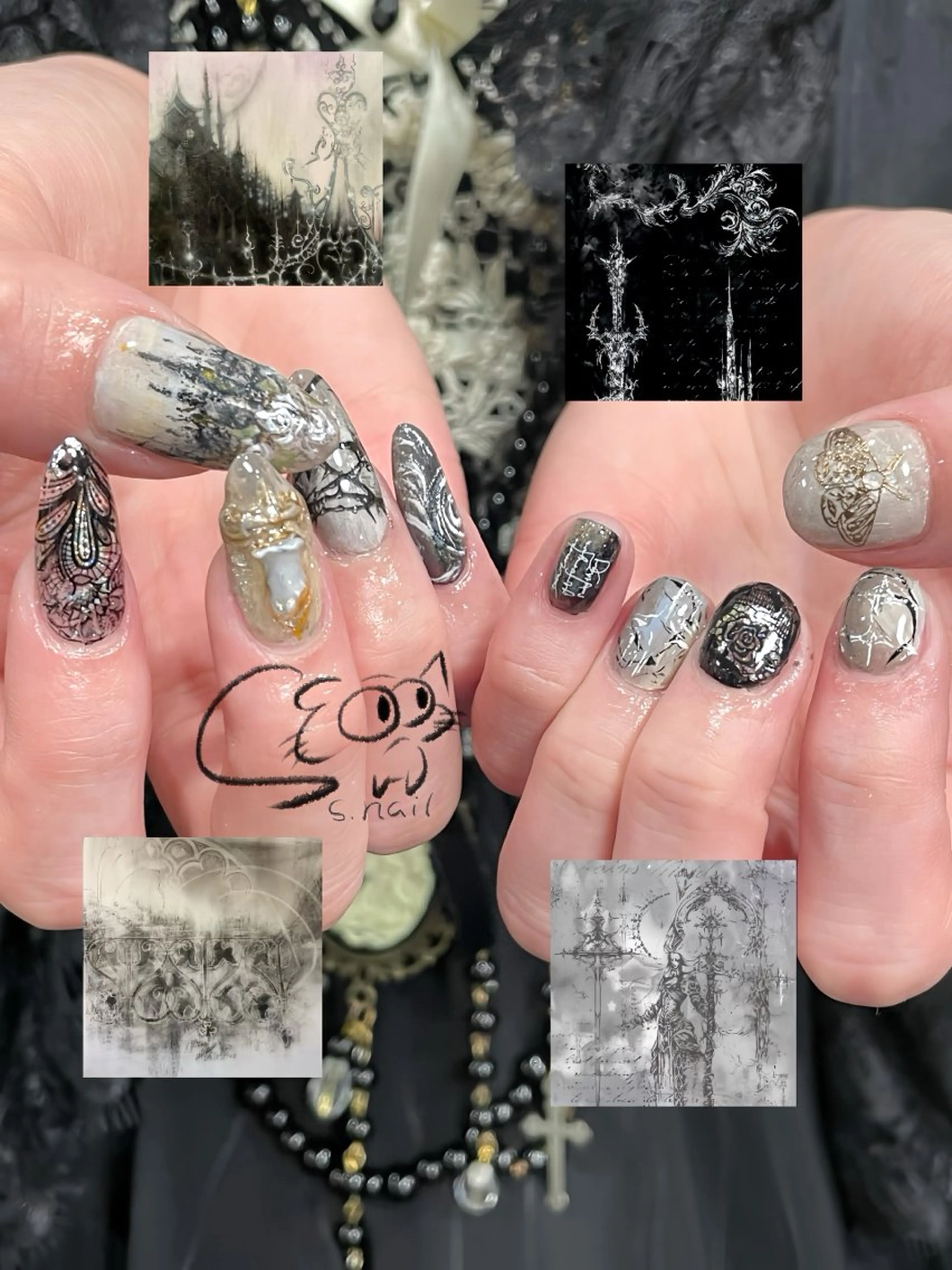 ネイル アートネイル チークネイル フレンチネイル グラデーション マグネットネイル S.nail _のネイルデザイン