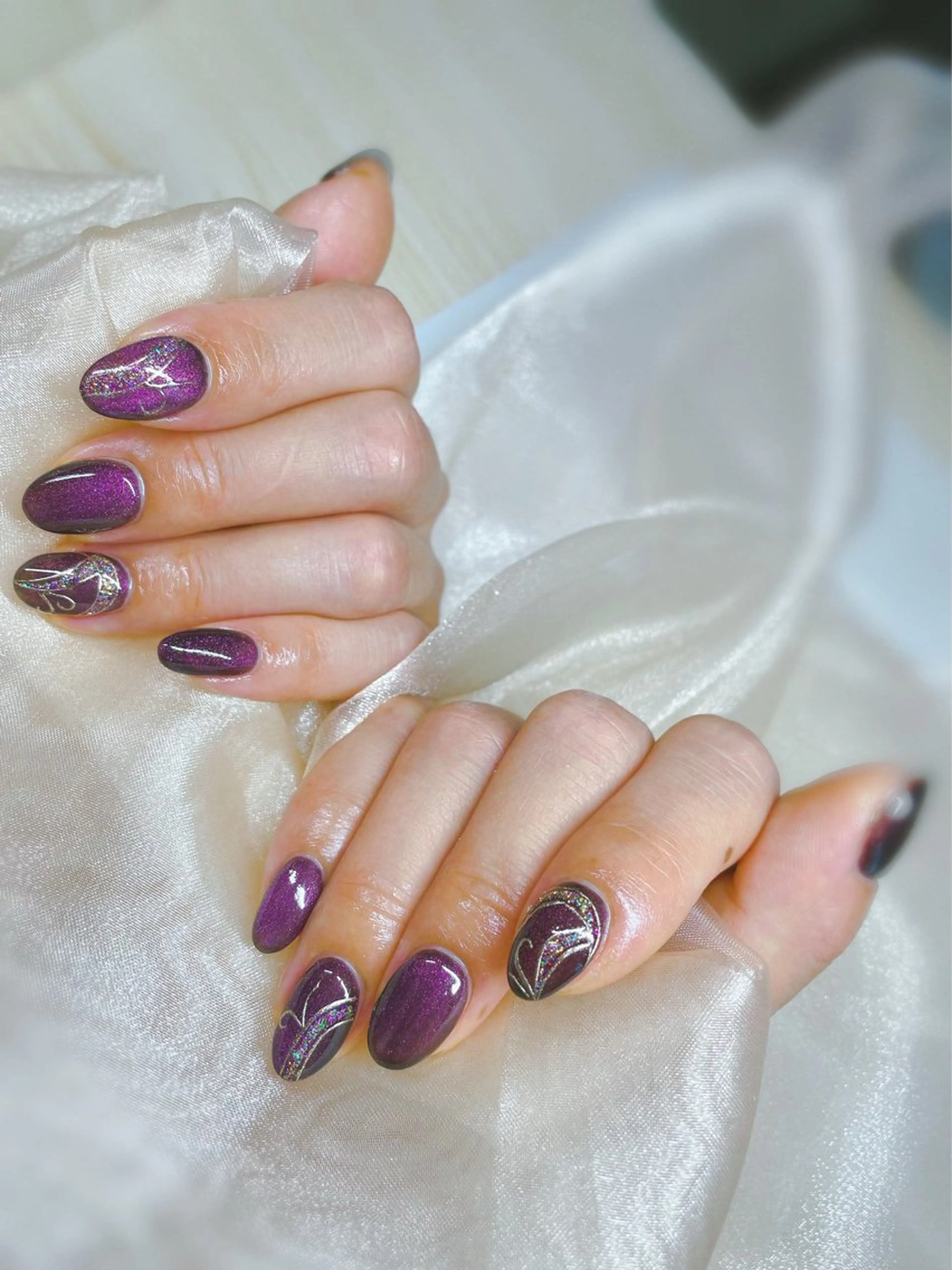 ネイル マグネットネイル ハンドネイル Orchid Nailのネイルデザイン