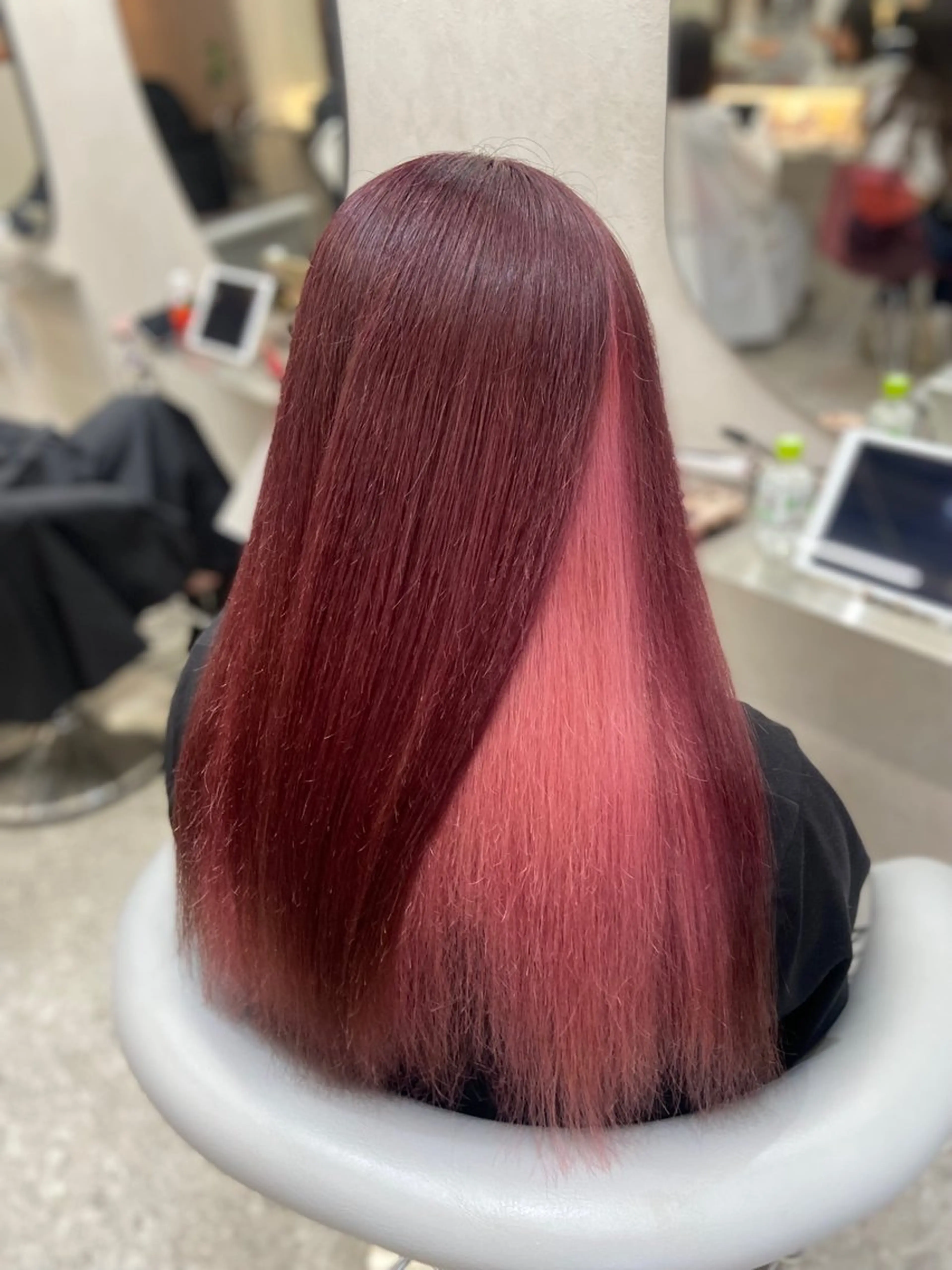 ロング カラー カット ヘアカラー トリートメント 新宿/韓国ヘア 中明度カラー/かやのヘアスタイル