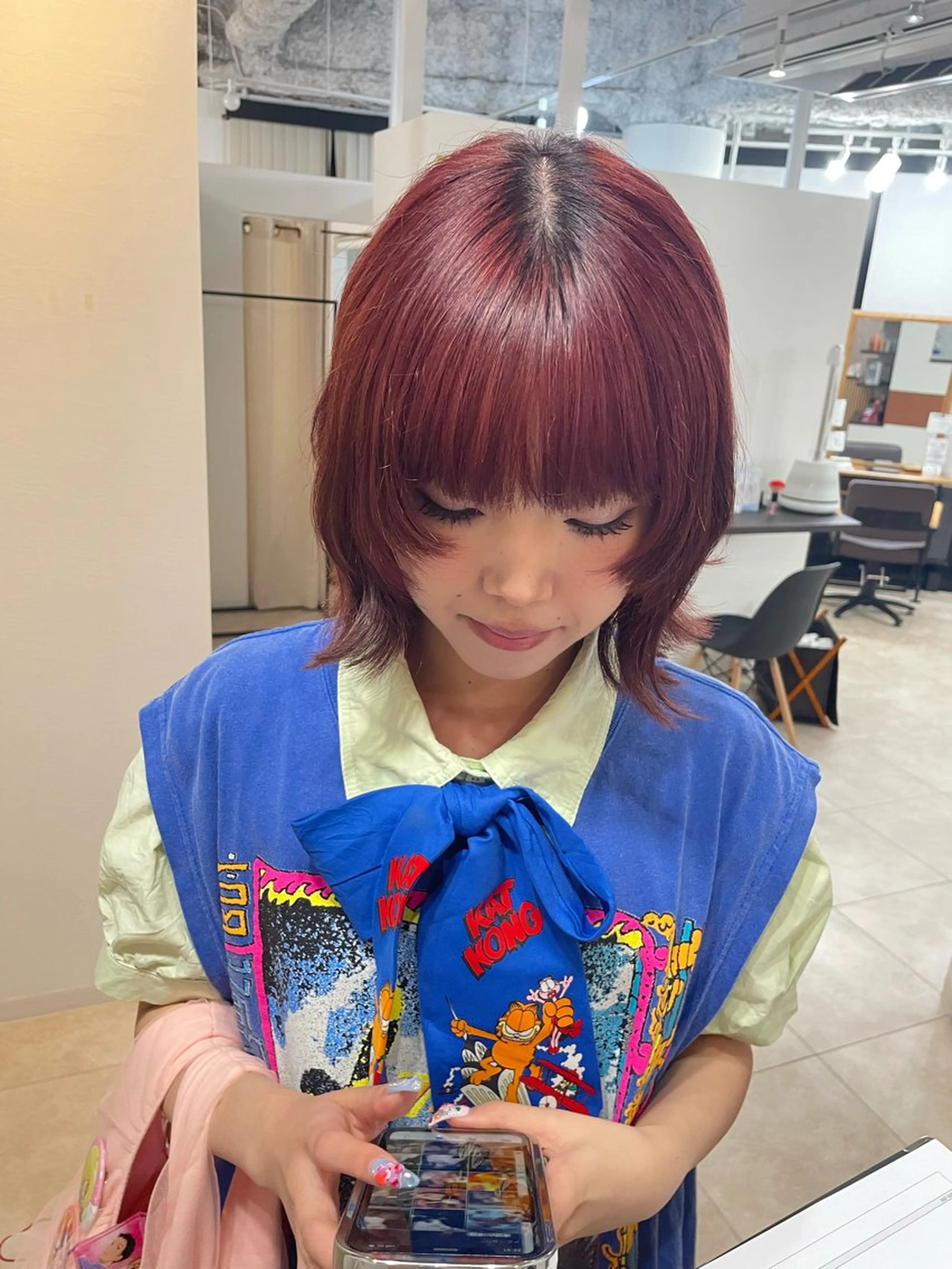 ショート ボブ 顔周りカット レイヤーカット _WHITE京橋所属・_WHITE 佐伯 碧のヘアスタイル