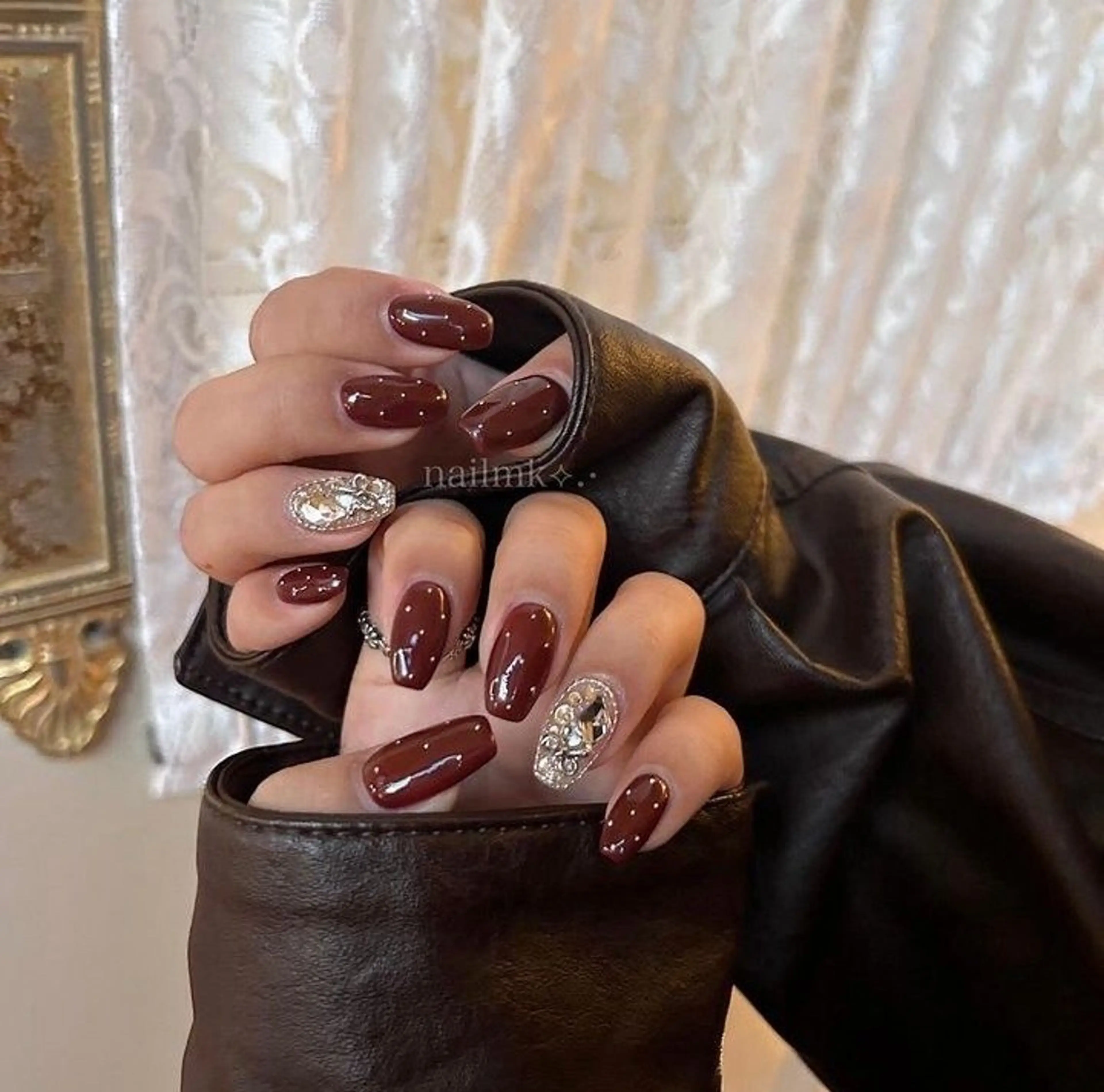 ネイル 韓国ネイル 持ち込み ニュアンスネイル ネイルチップ 冬ネイル LISA ANA.CHUOのネイルデザイン