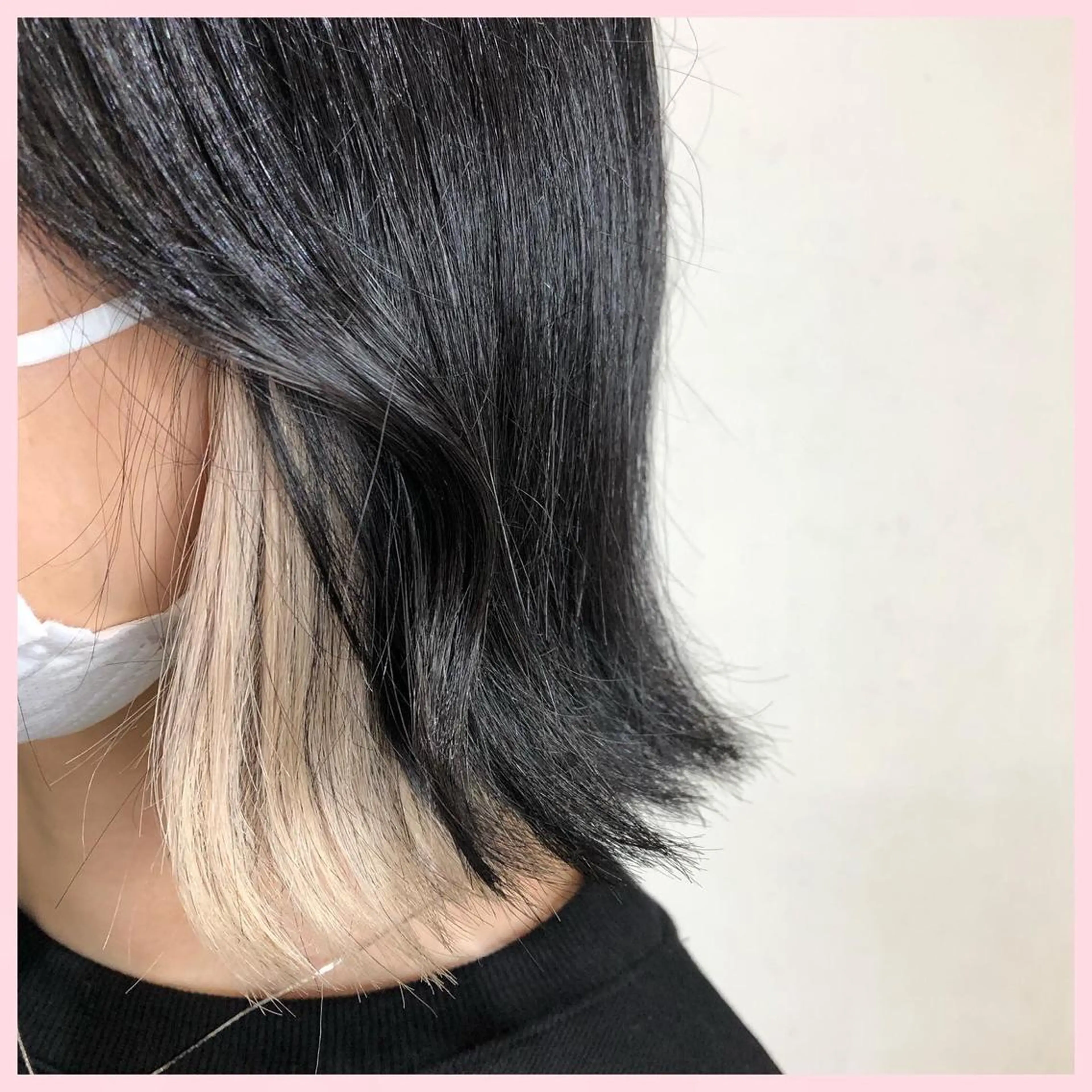 ミディアム カラー パーマ ヘアアレンジ シールエクステ イヤリングカラー エクステ 八巻 晴香のヘアスタイル