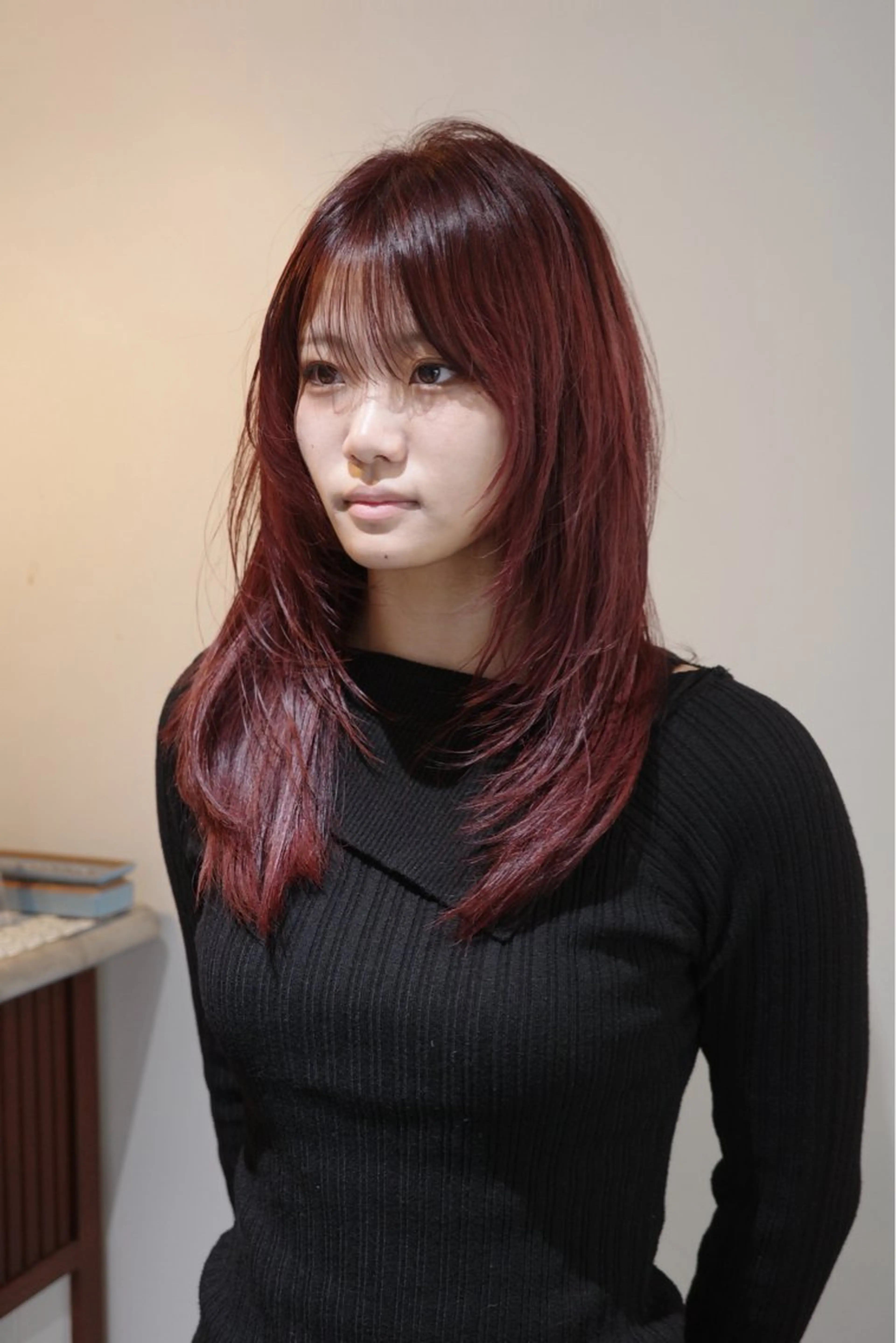 セミロング カラー ヘアアレンジ カット ヘアカラー トリートメント opus 店長大和 レイヤー/赤み消しのヘアスタイル