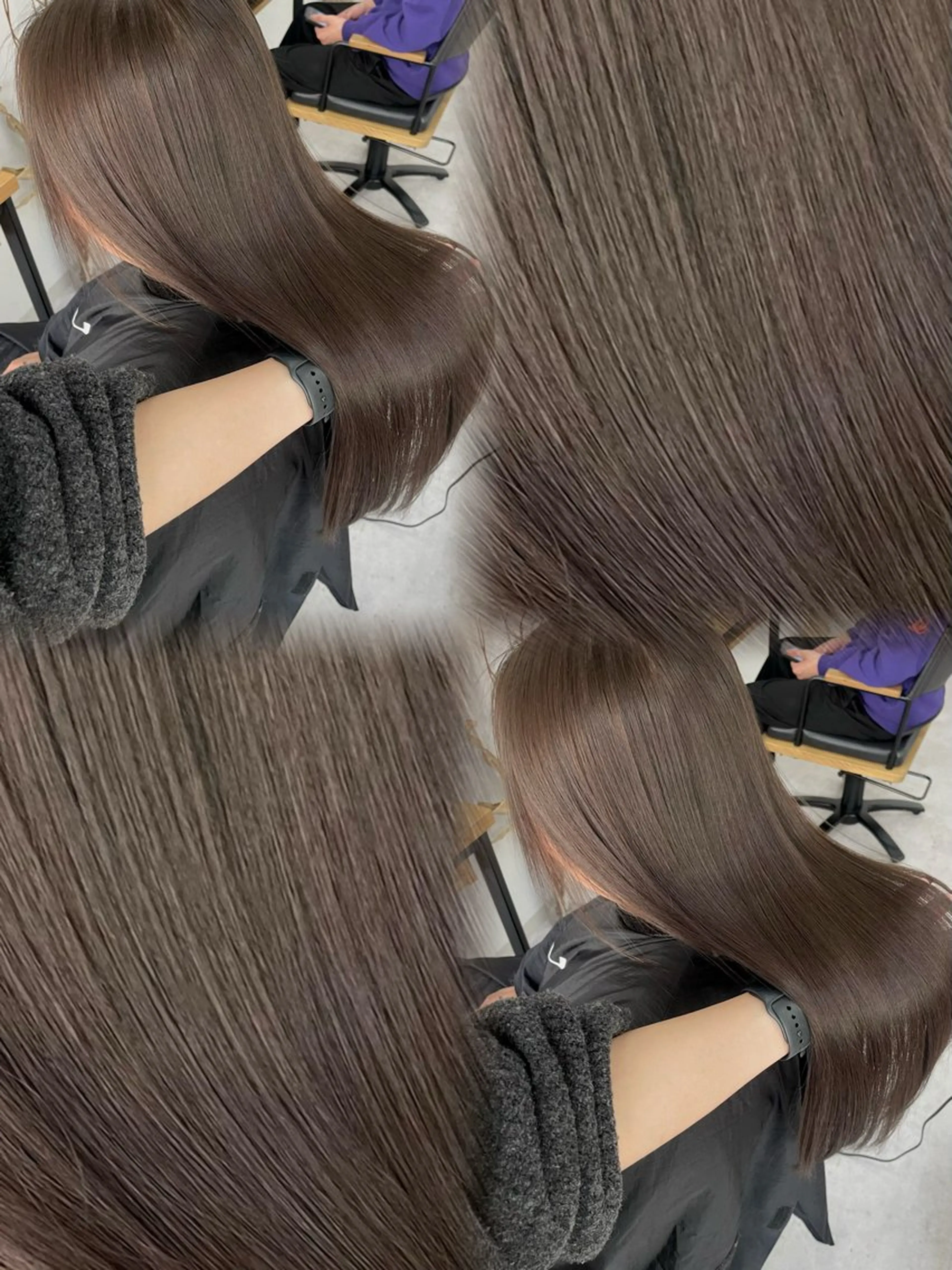 ロング カラー ベージュカラー カット ヘアカラー トリートメント Mina/岡山/矯正 ブリーチ/レイヤーのヘアスタイル