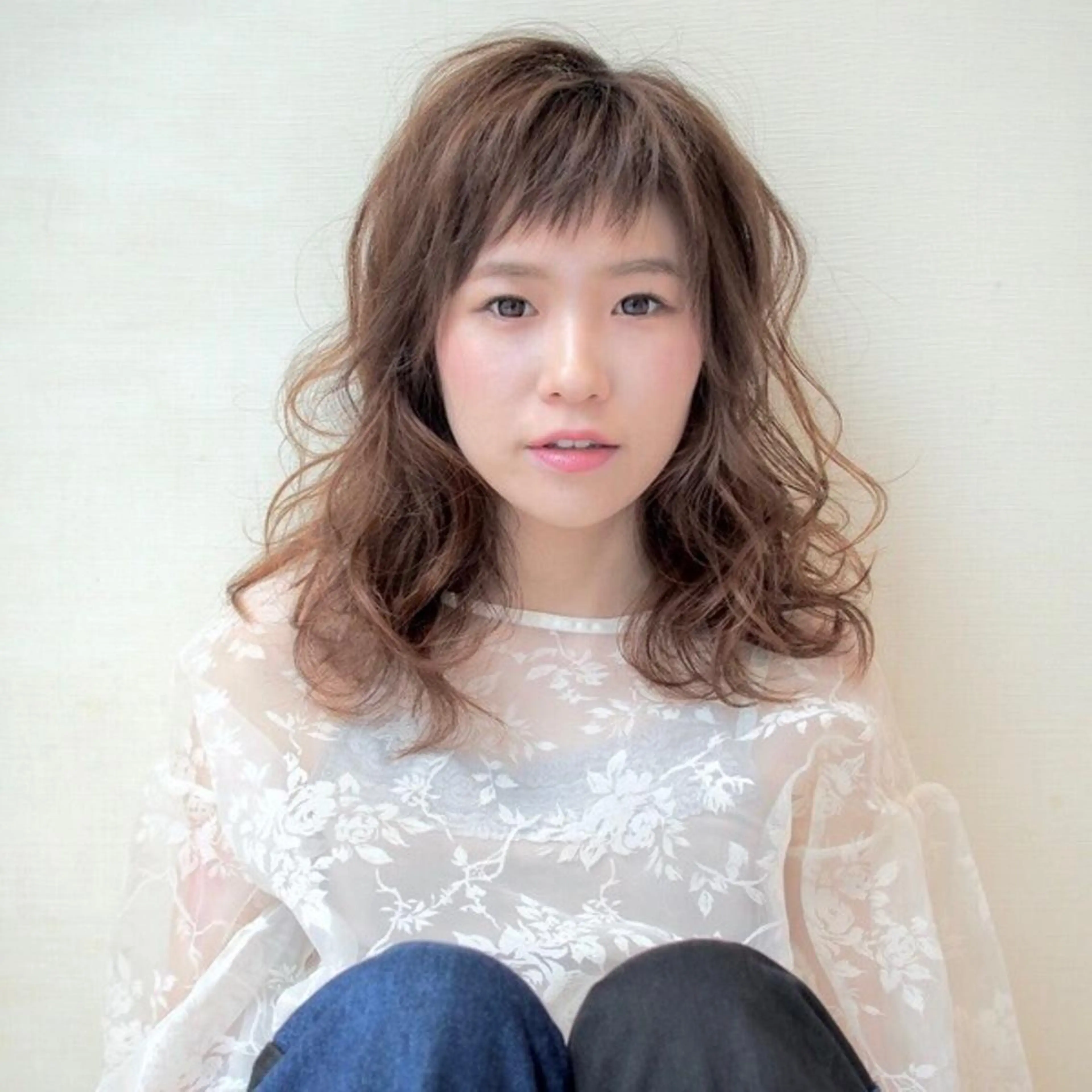 ミディアム パーマ 似合わせカット🌿 前川のヘアスタイル