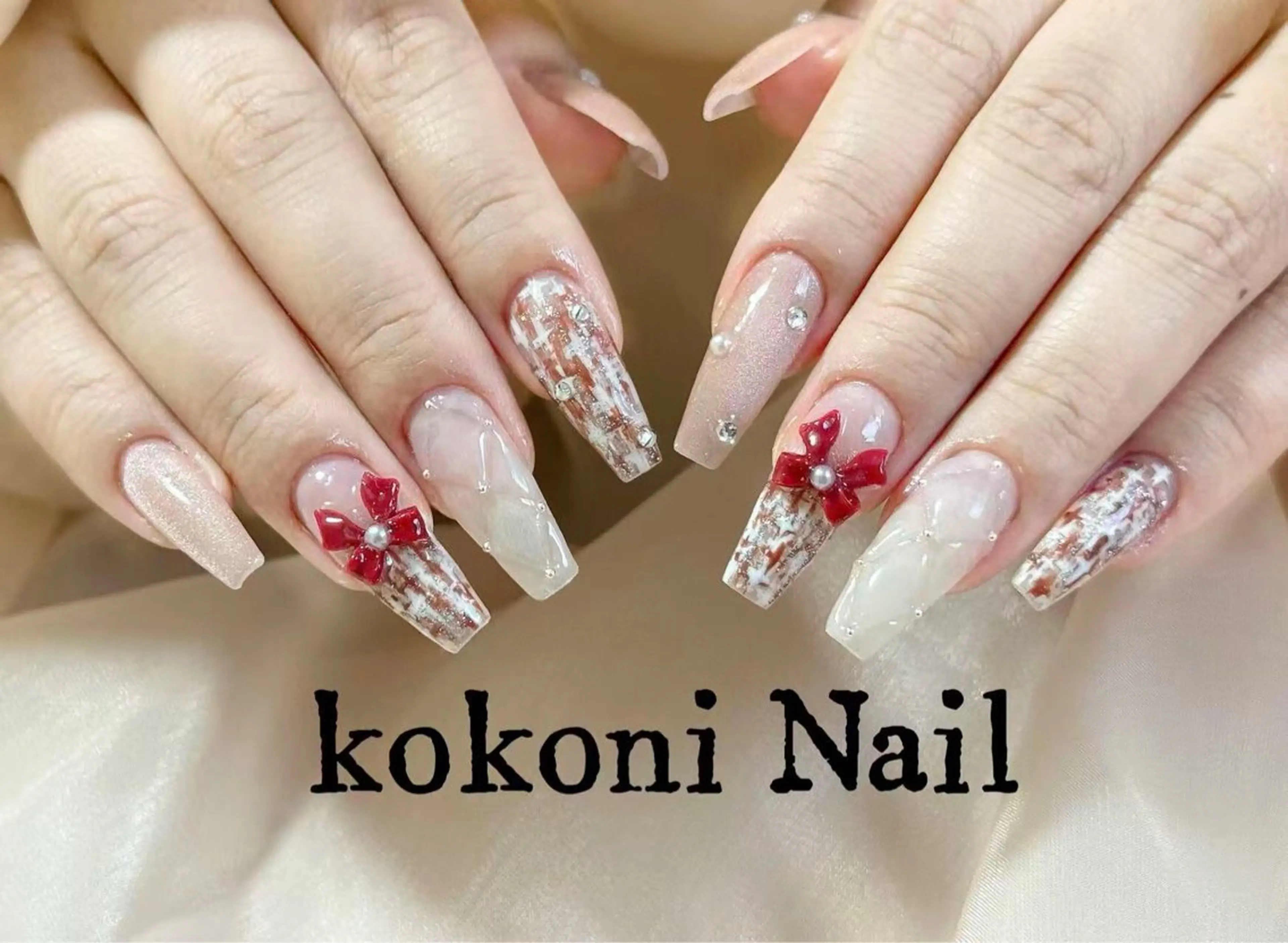 ネイル 持ち込み ハンドネイル 小 雨のネイルデザイン