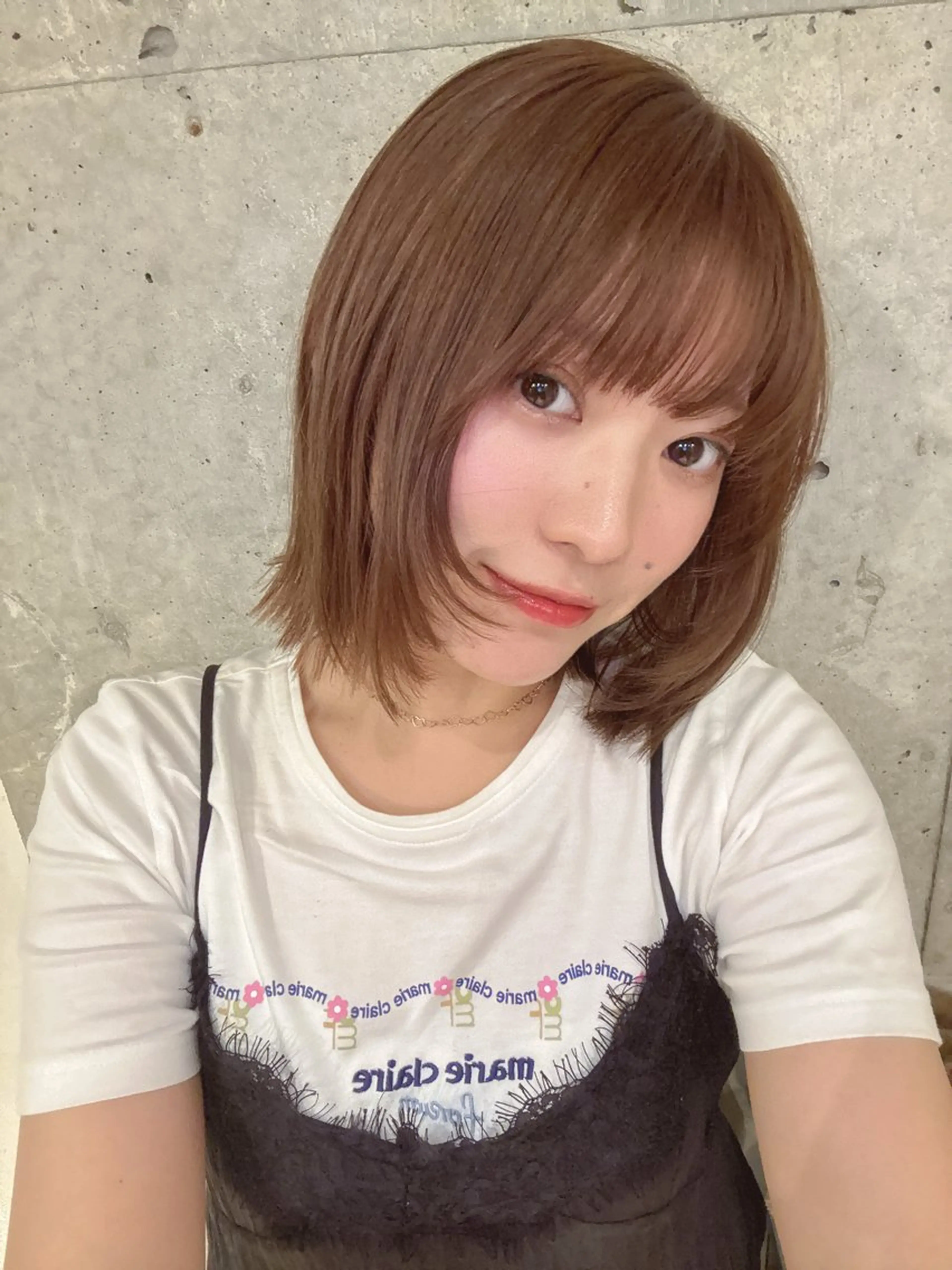 ショート カラー ベージュカラー カット ヘアカラー 🎀暖色カラー/艶 ヘア/Anzu🎀のヘアスタイル