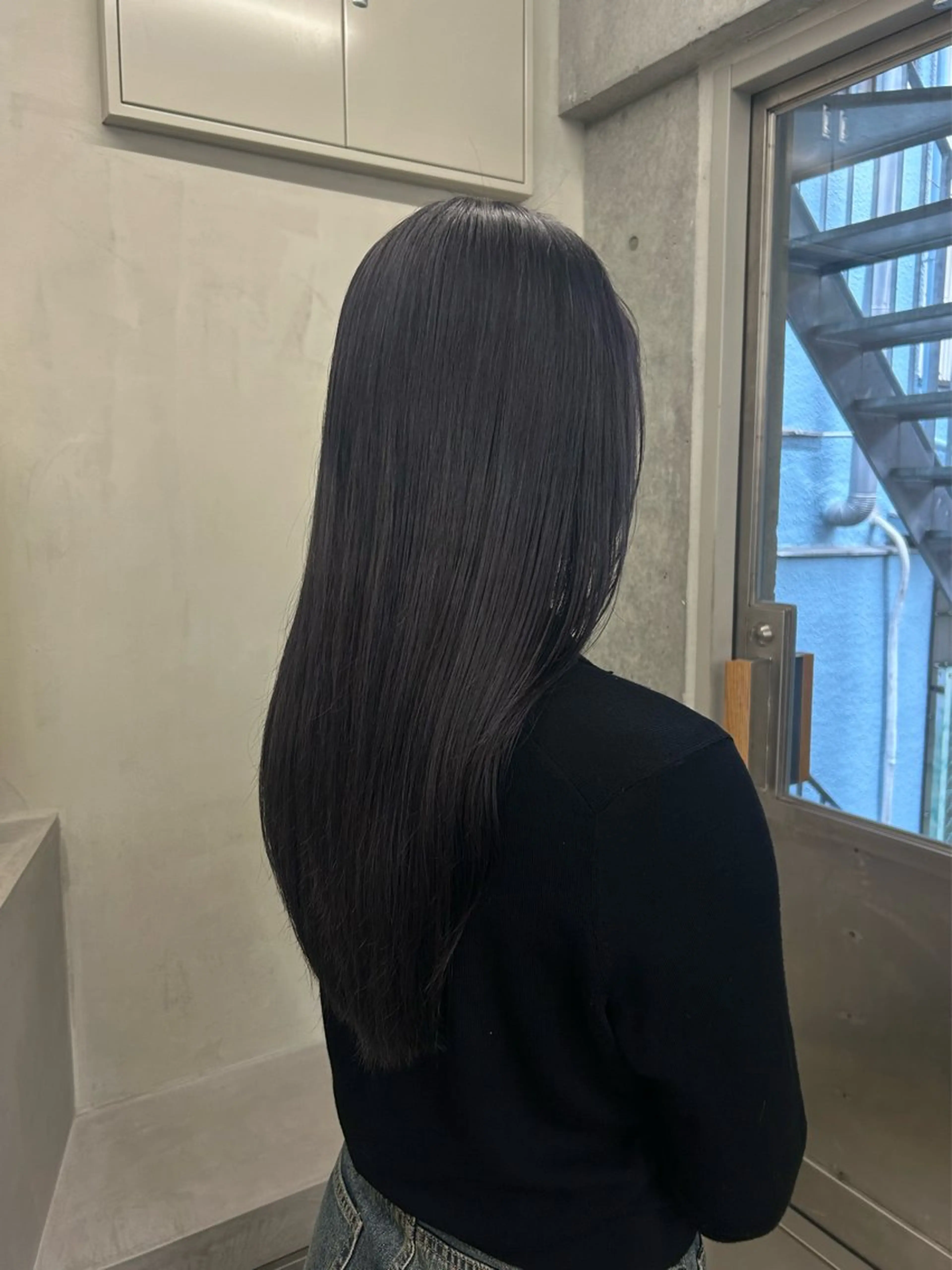 ロング カラー ヘアカラー 韓国風寒色カラー🖤 /縮毛/suzunoのヘアスタイル