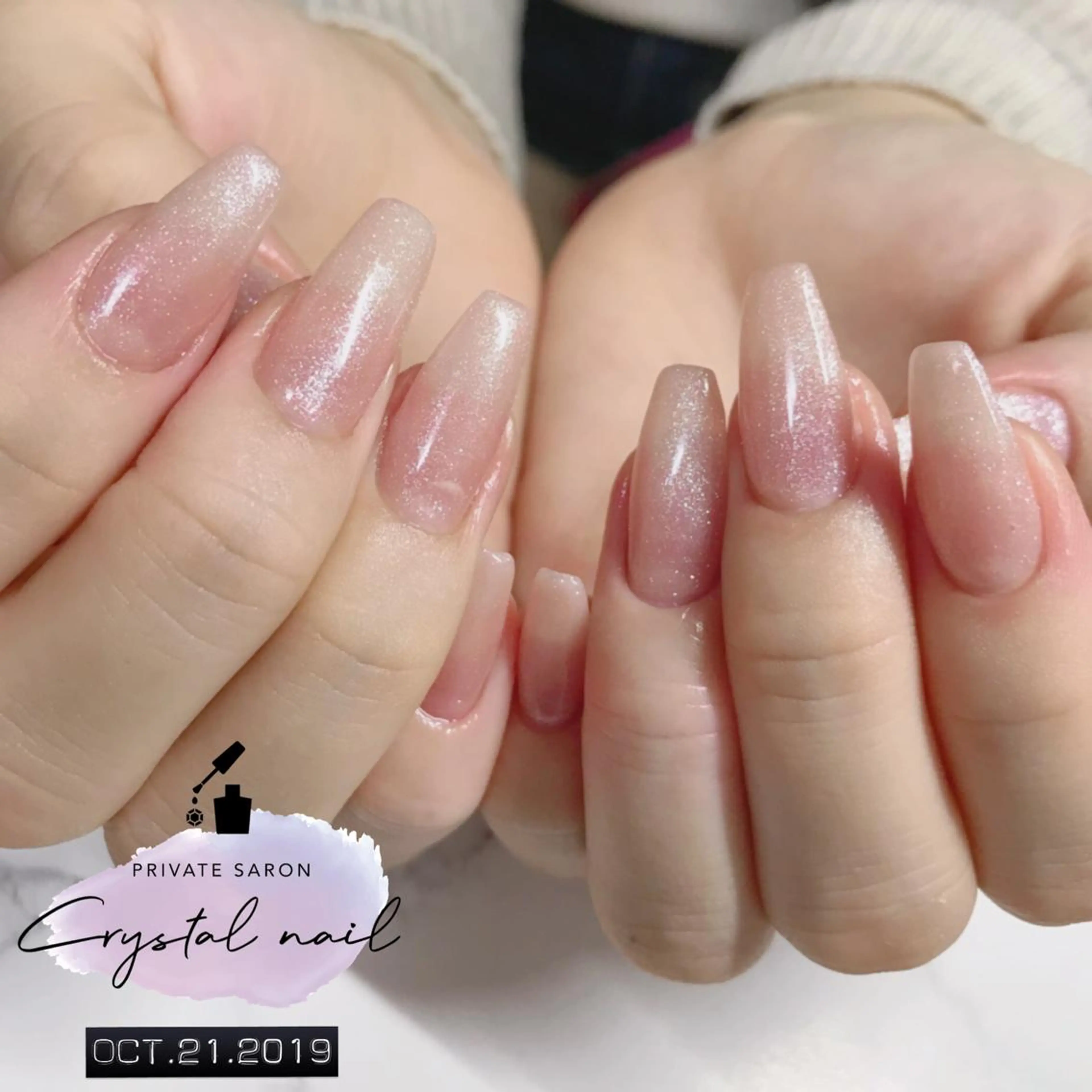 ネイル 長さ出し シンプルネイル ネイルチップ SCENERY NAILのネイルデザイン