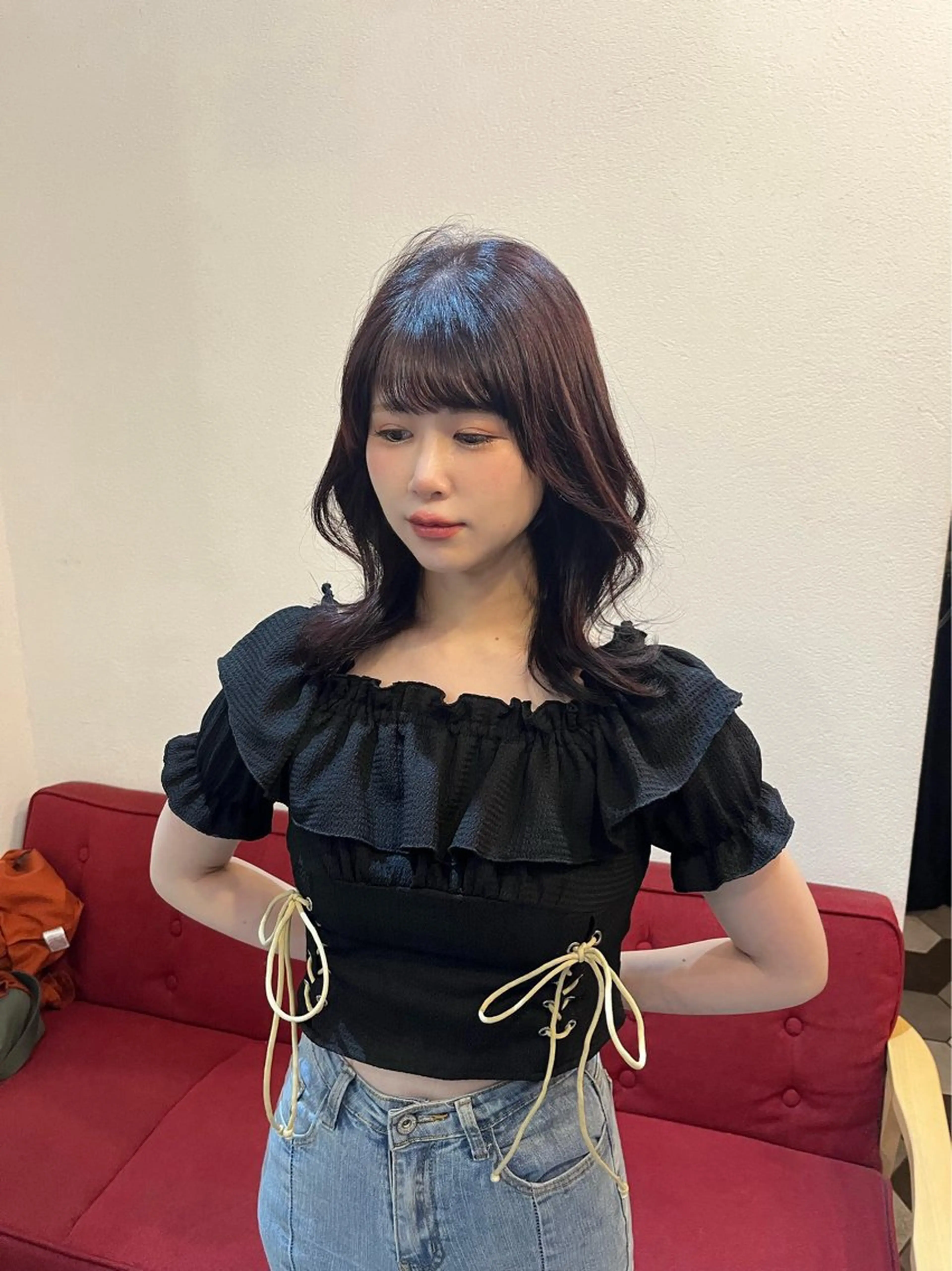 セミロング レイヤーカット/髪質 改善/鷲尾 駿のヘアスタイル