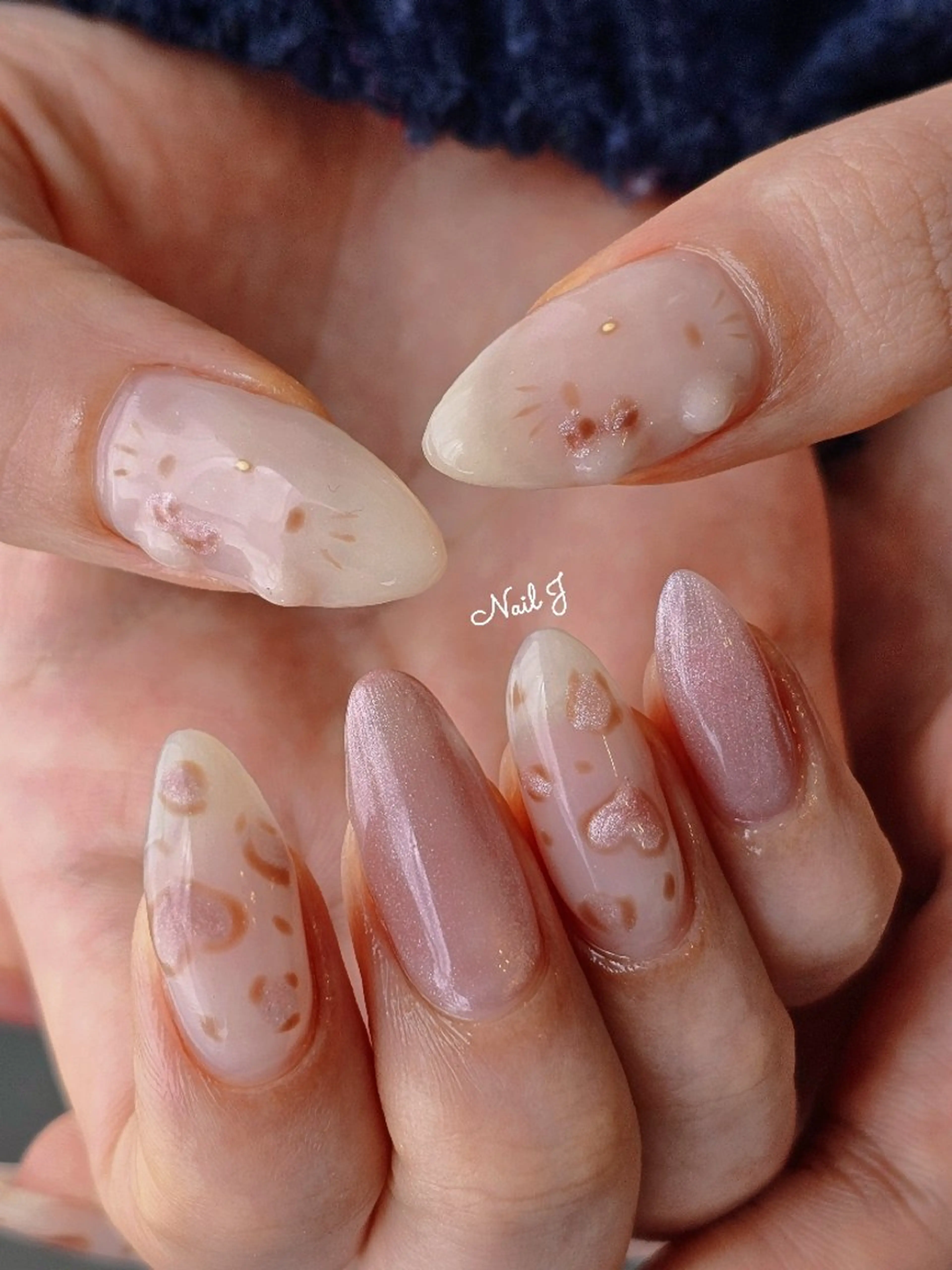 ネイル 韓国ネイル 春ネイル ハンドネイル Nail Jのネイルデザイン