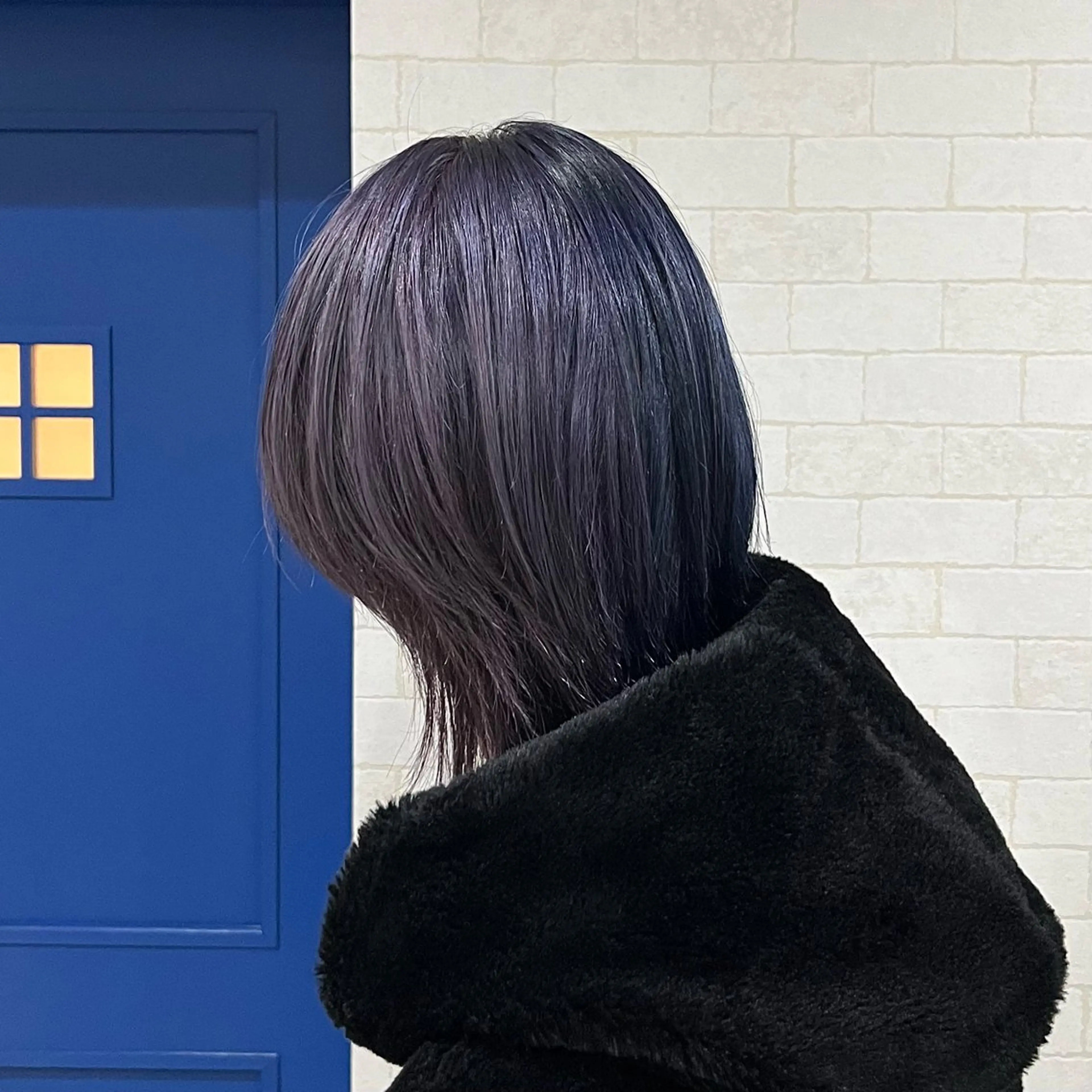 カラー ネイビーカラー ヘアカラー トリートメント sato mizukiのヘアスタイル