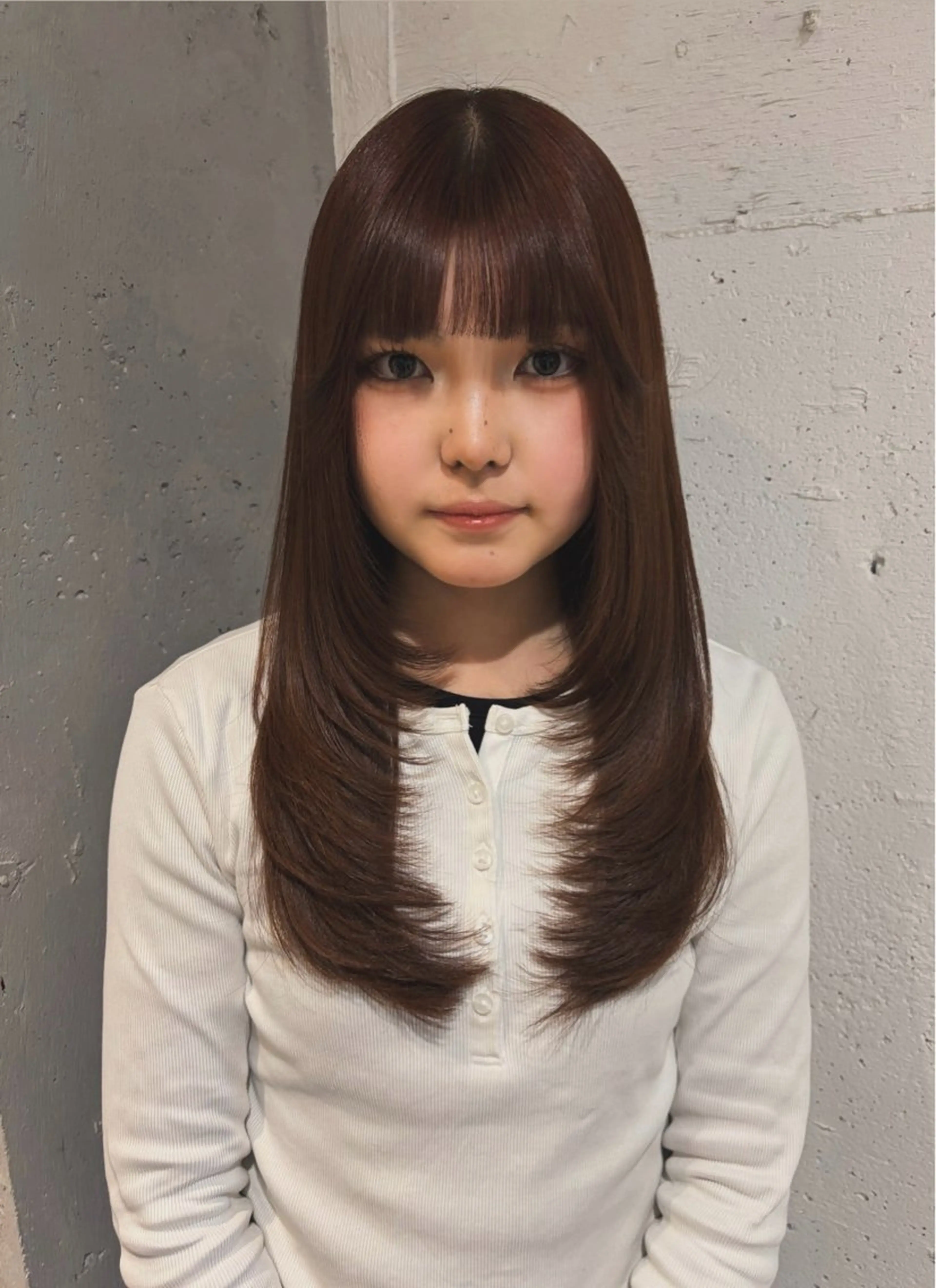 ロング カラー ブラウンカラー レイヤーカット カット ヘアカラー トリートメント Juna✂️ レイヤー / ボブのヘアスタイル