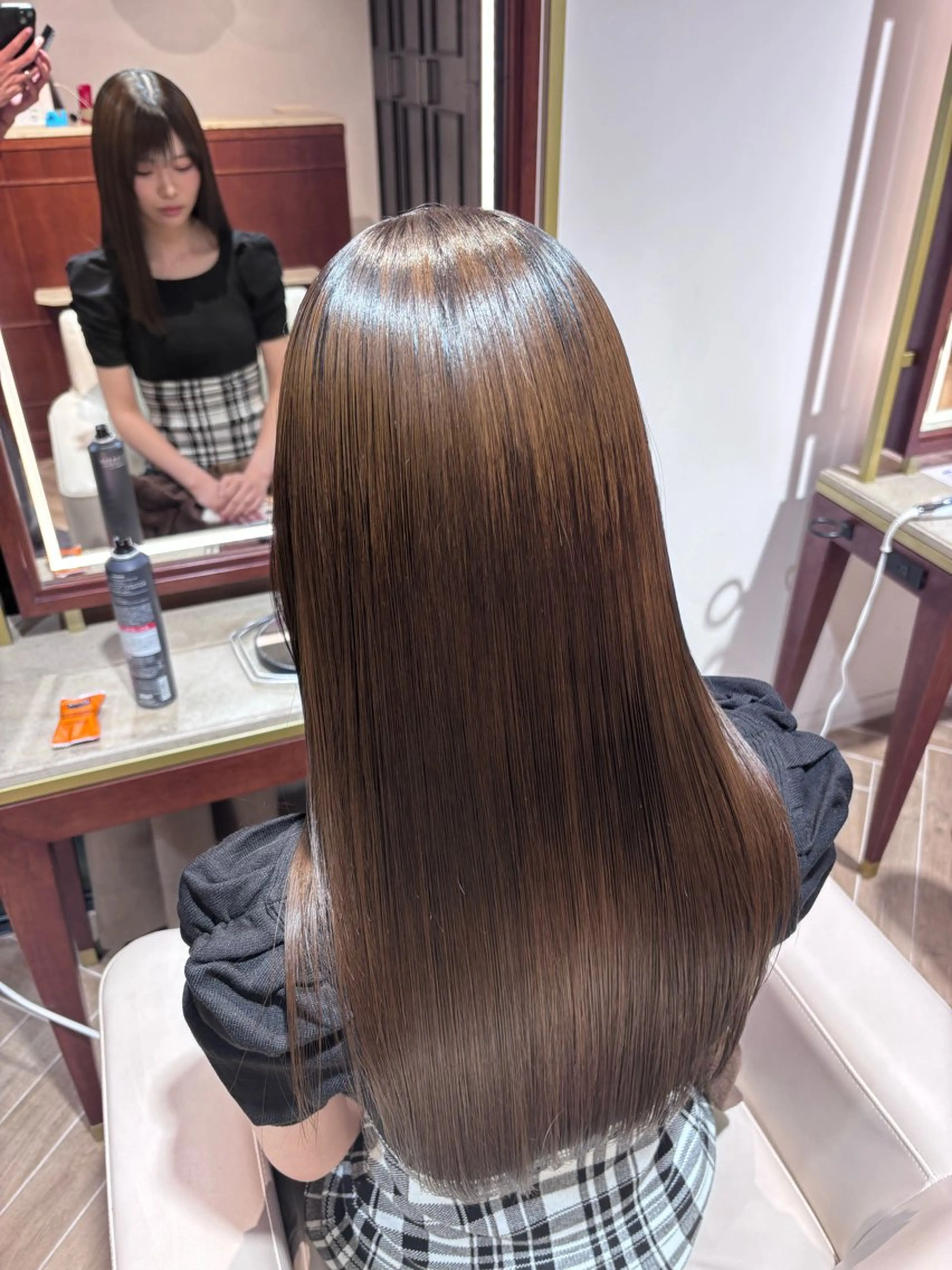 ロング 縮毛矯正 山中 あるのヘアスタイル