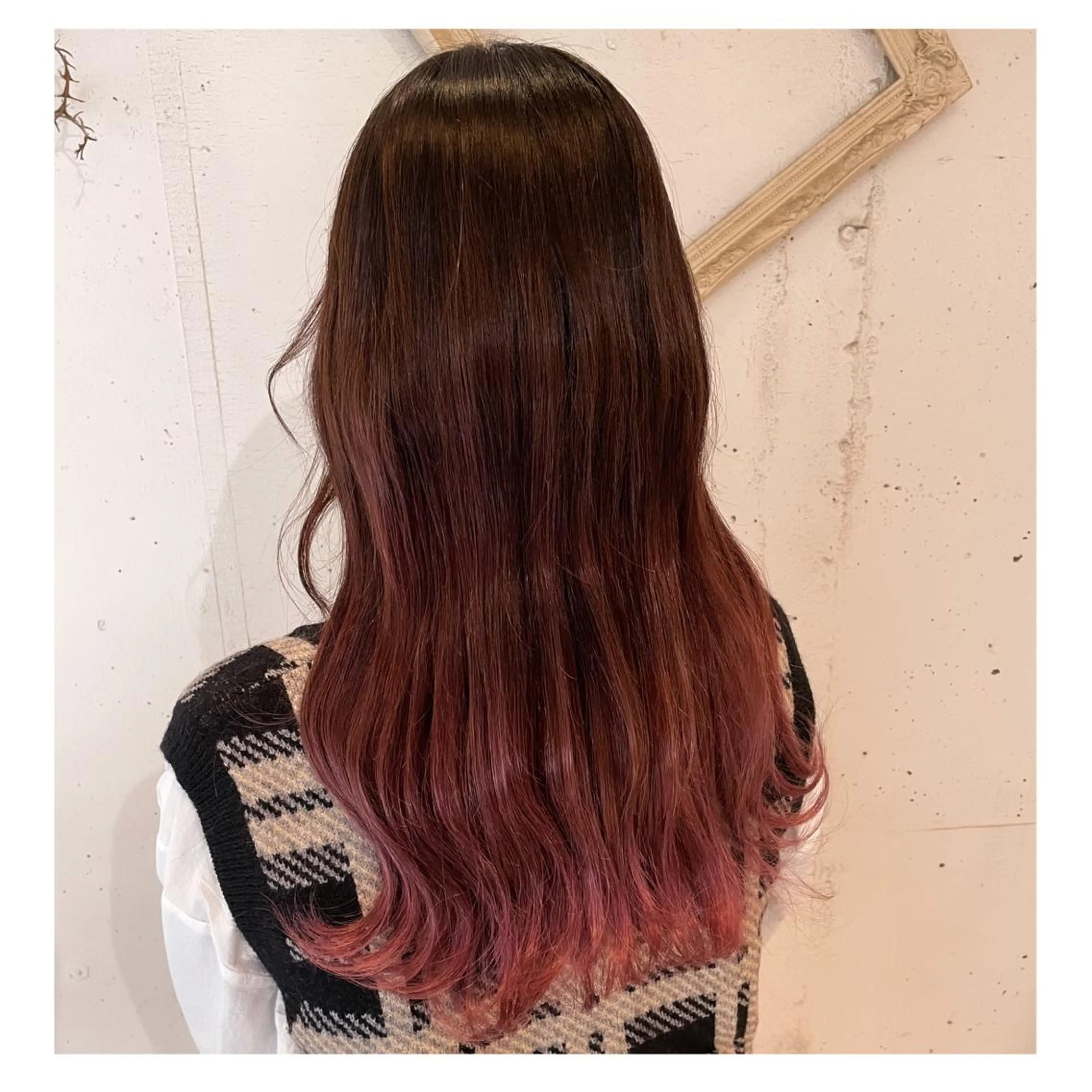 ロング カラー グラデーションカラー ピンクカラー ヘアカラー トリートメント ❁⃘ ち だ り さ ❁⃘のヘアスタイル