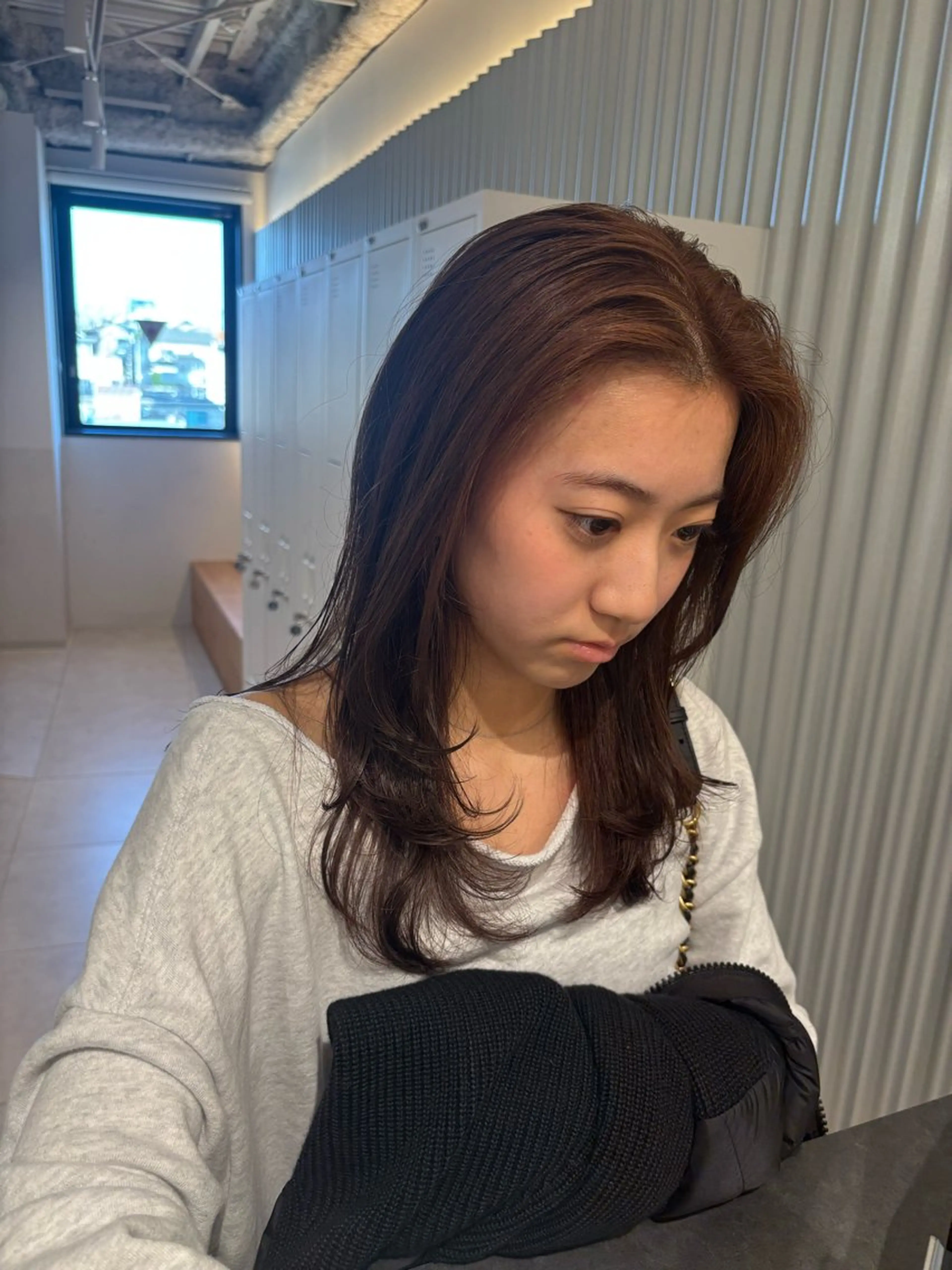 ミディアム カラー パーマ ヘアアレンジ カット ヘアカラー トリートメント ヘッドスパ ヘアセット 押切 響　のヘアスタイル