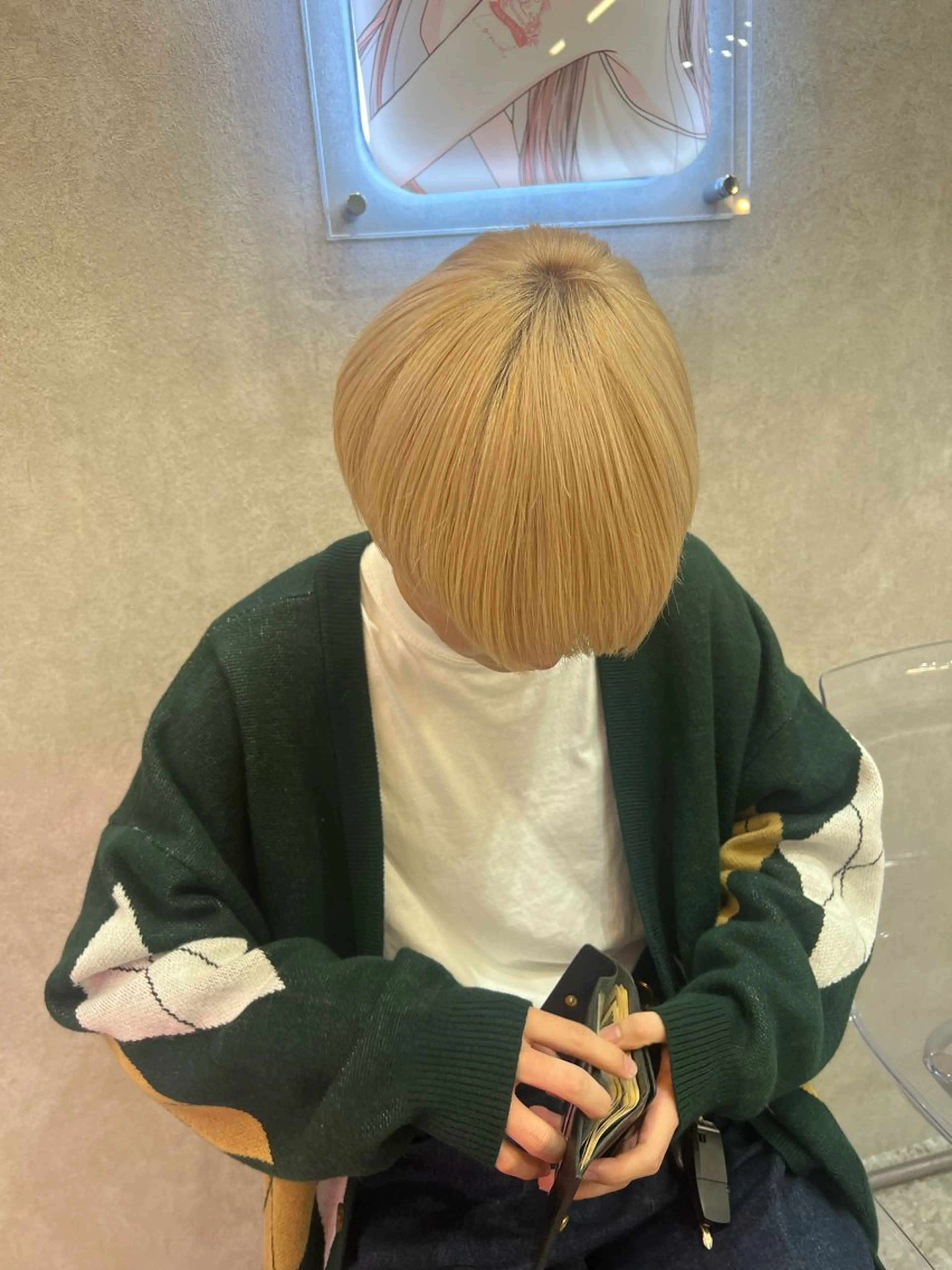 ミディアム カラー メンズ ARIA💎縮毛矯正 ブリーチ💎複雑履歴のヘアスタイル