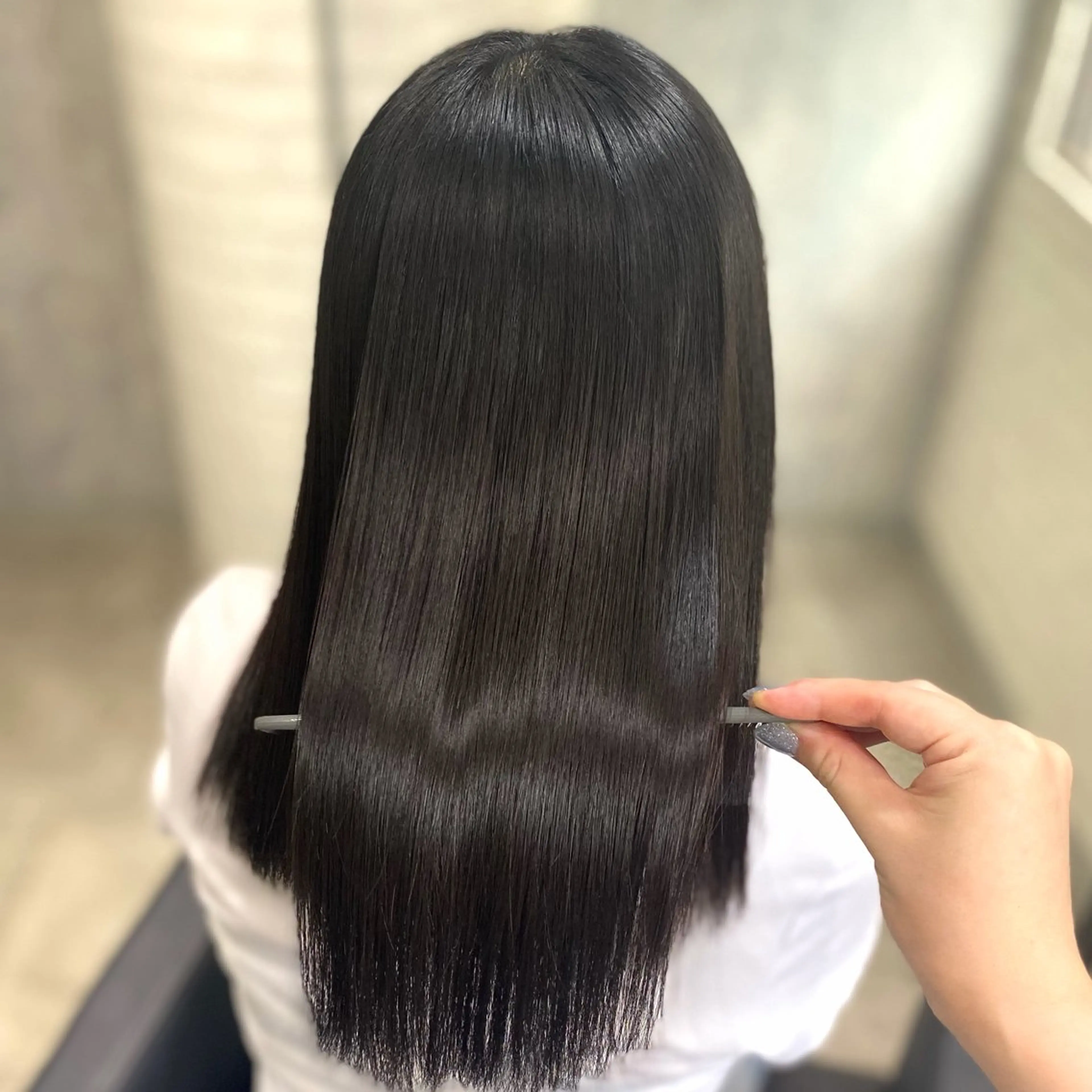 ロング カラー 透明感カラー トリートメント shiori/透明感 /顔周り/髪質改善のヘアスタイル