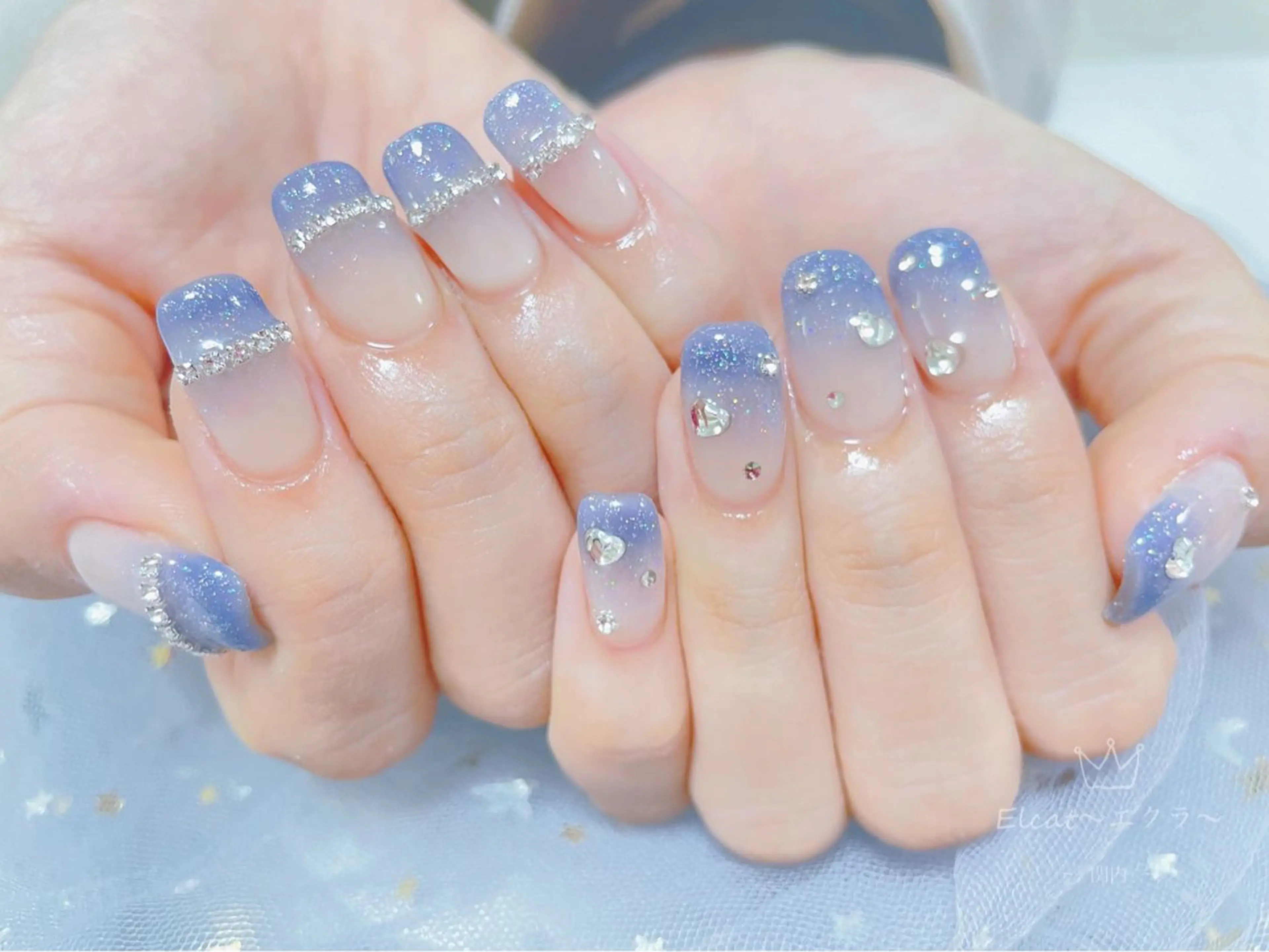 🌈スカルプ長さだしワンカラーorラメグラデーションの写真