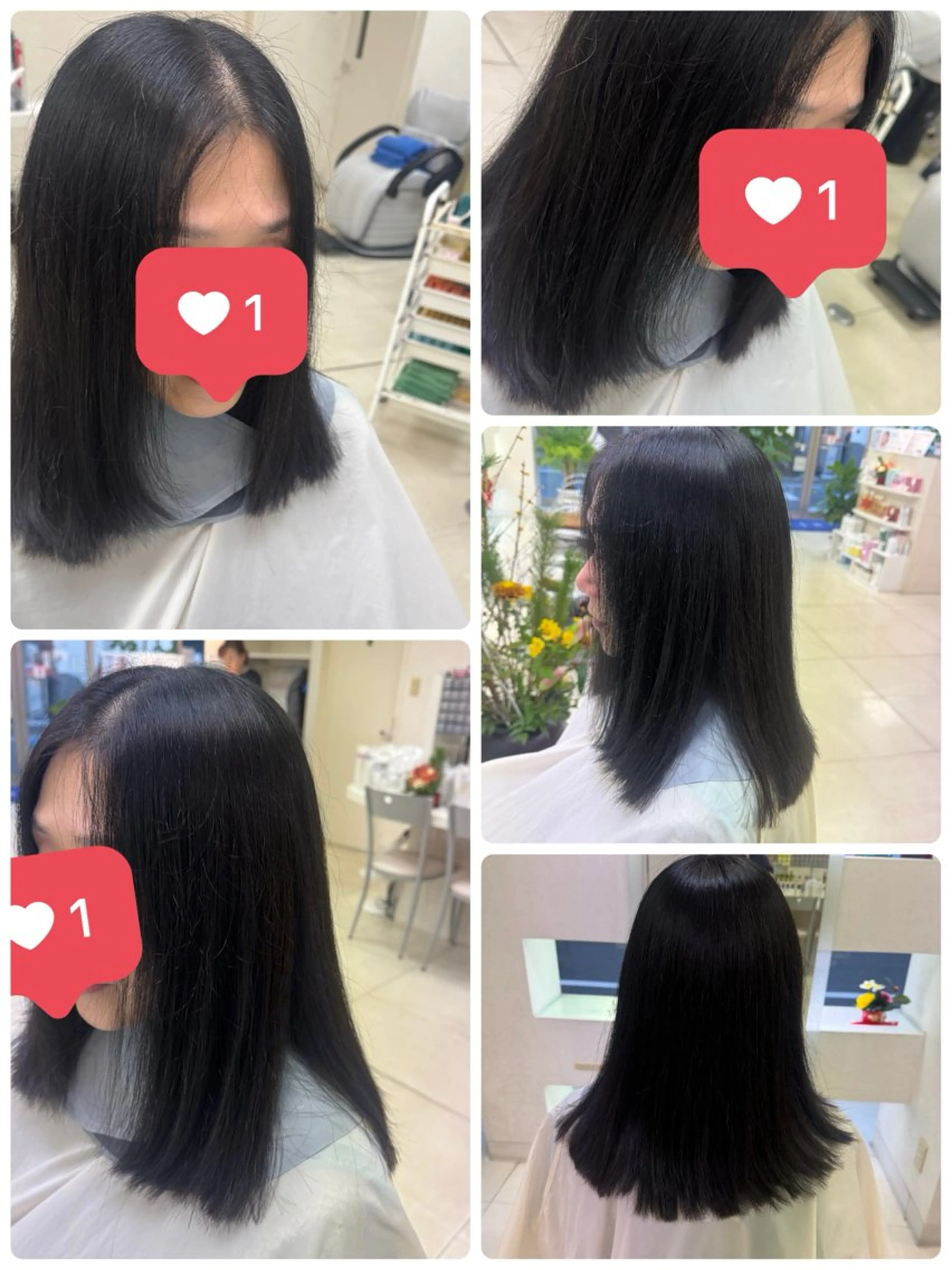 セミロング タカハシ リナのヘアスタイル