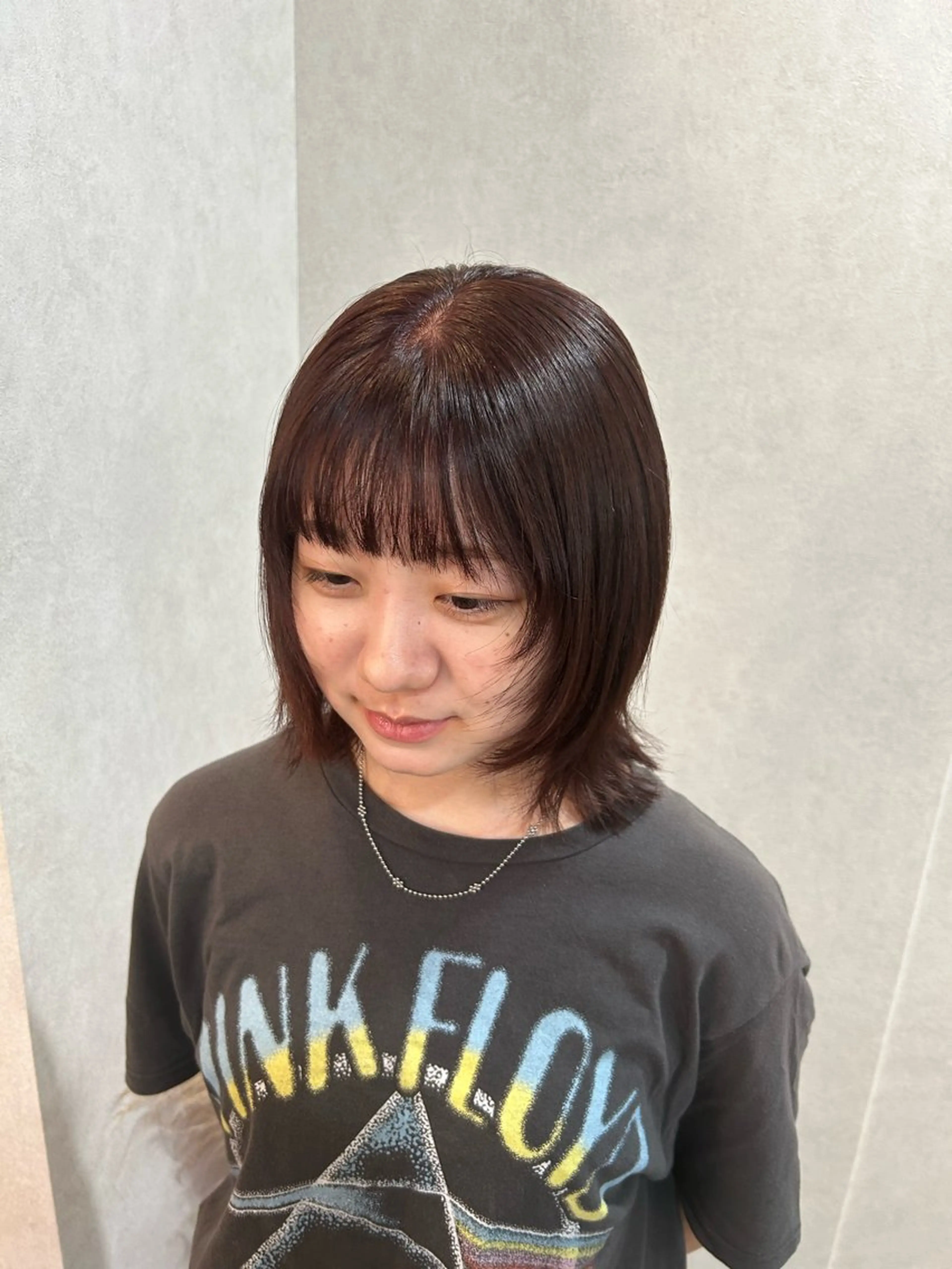 ショート カラー レッドカラー ヘアカラー 松田 朋華のヘアスタイル
