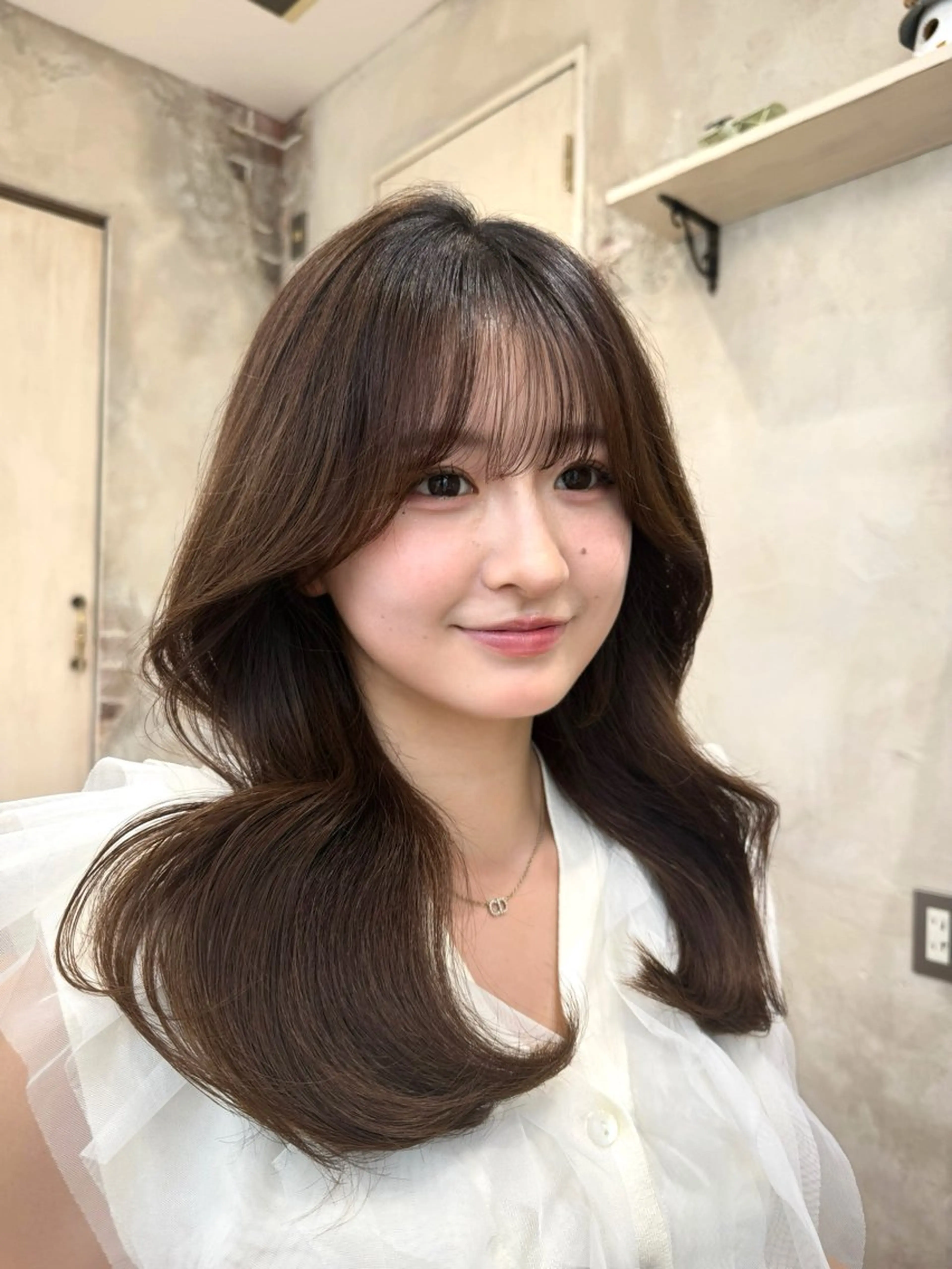 ロング カラー トリートメント カット ヘアカラー トリートメント ヘッドスパ レイヤー/韓国ヘア 💎石戸谷のヘアスタイル