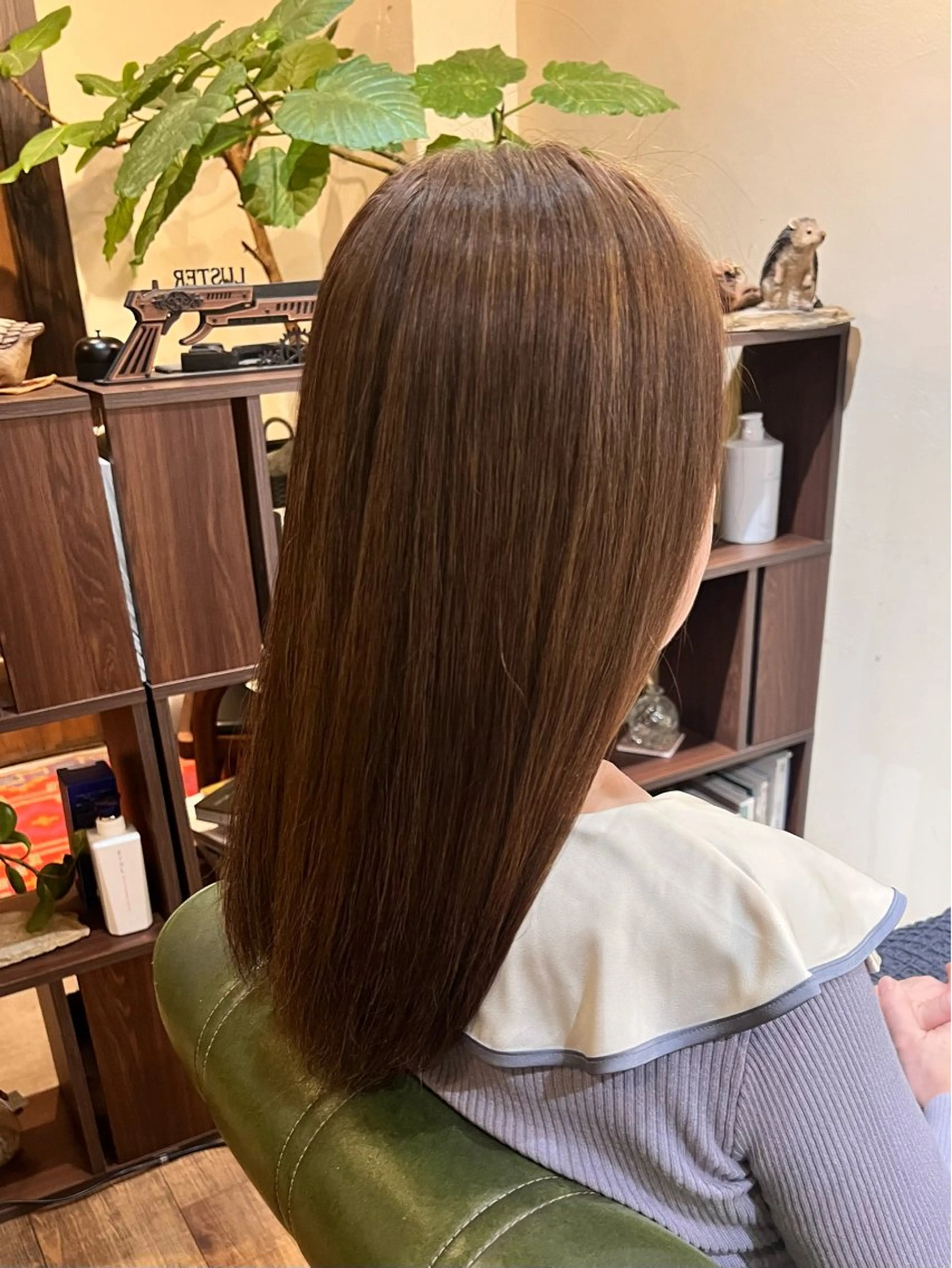 セミロング 酸性ストレート 縮毛矯正 Luster Friends所属・まゆ/髪質改善 ストレート/スパ🫧のヘアスタイル