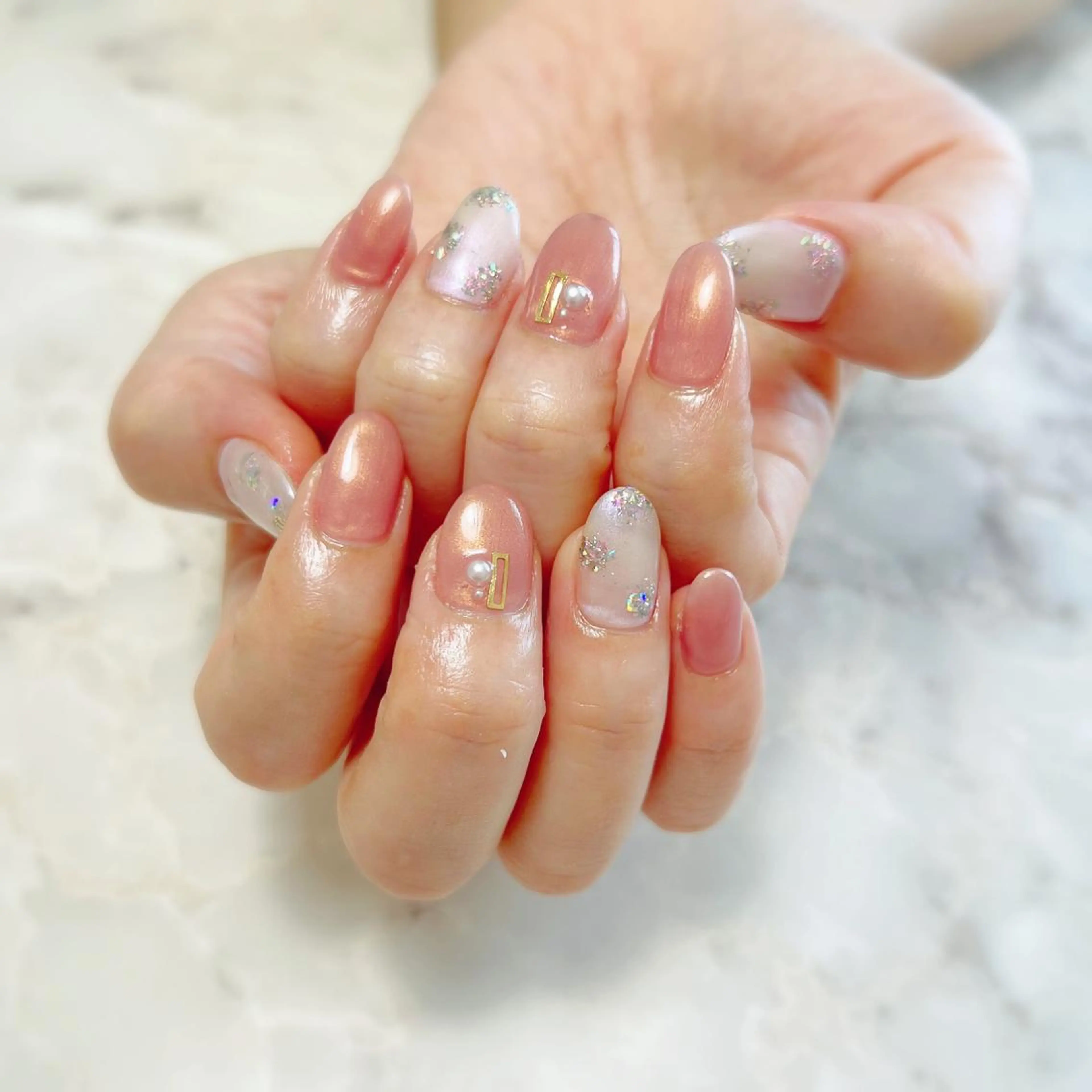 ネイル ピンク ハンドネイル nail salon Regaosのネイルデザイン