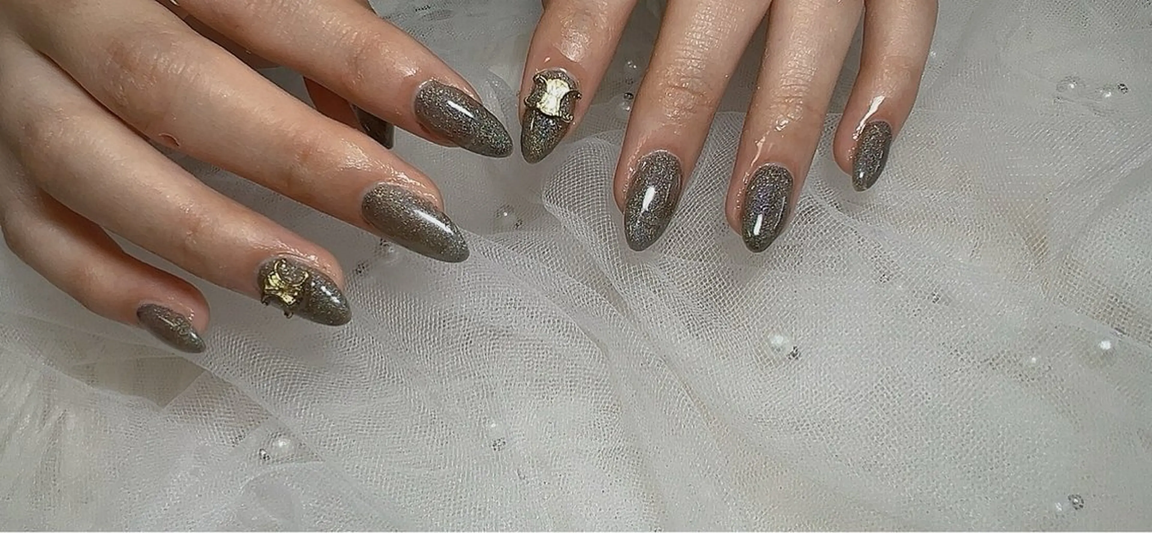 ネイル ラメ(グリッター) ハンドネイル Ruana Nailのネイルデザイン