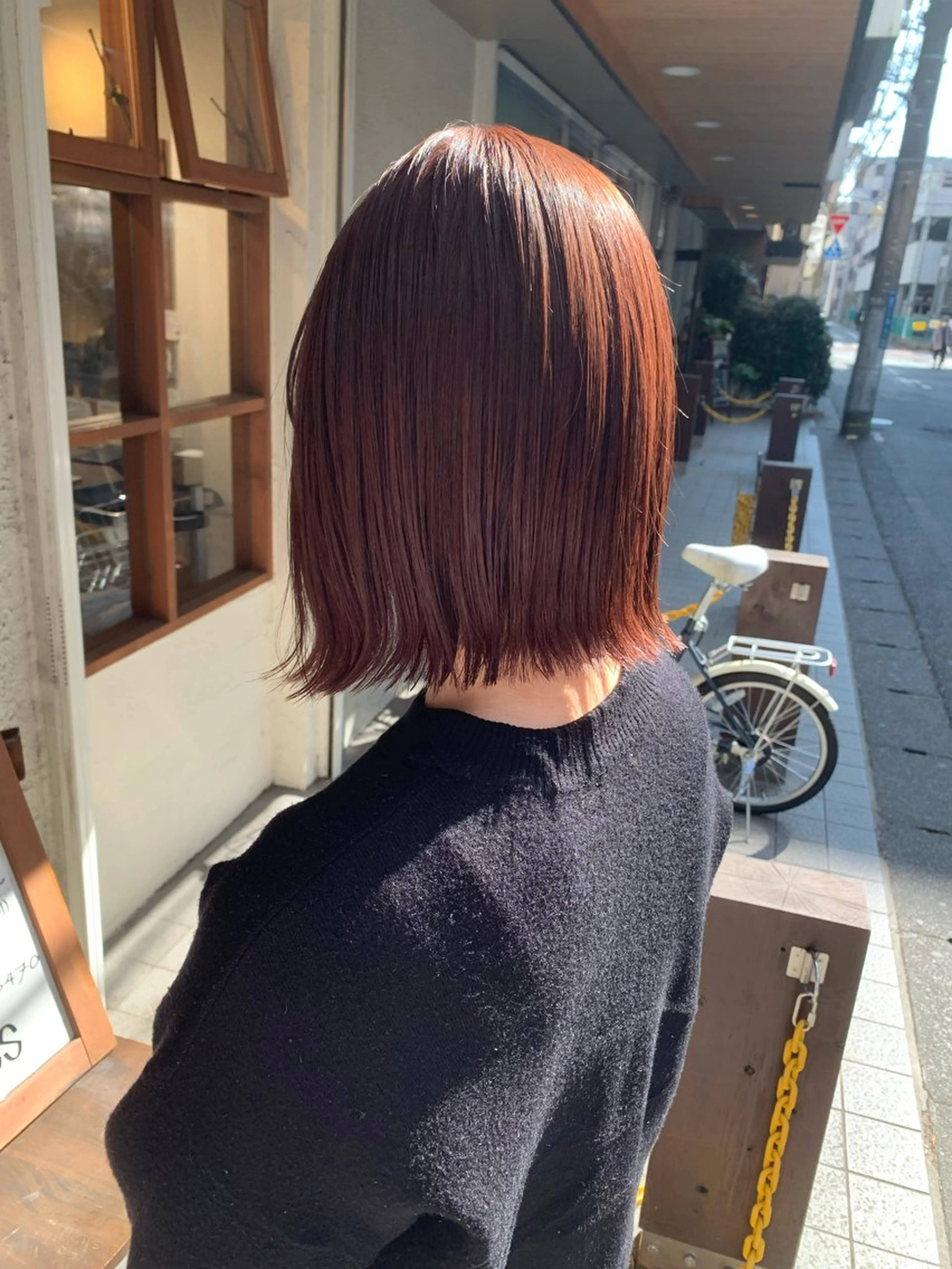ミディアム カラー 透明感カラー/ボブ /佐藤伶のヘアスタイル