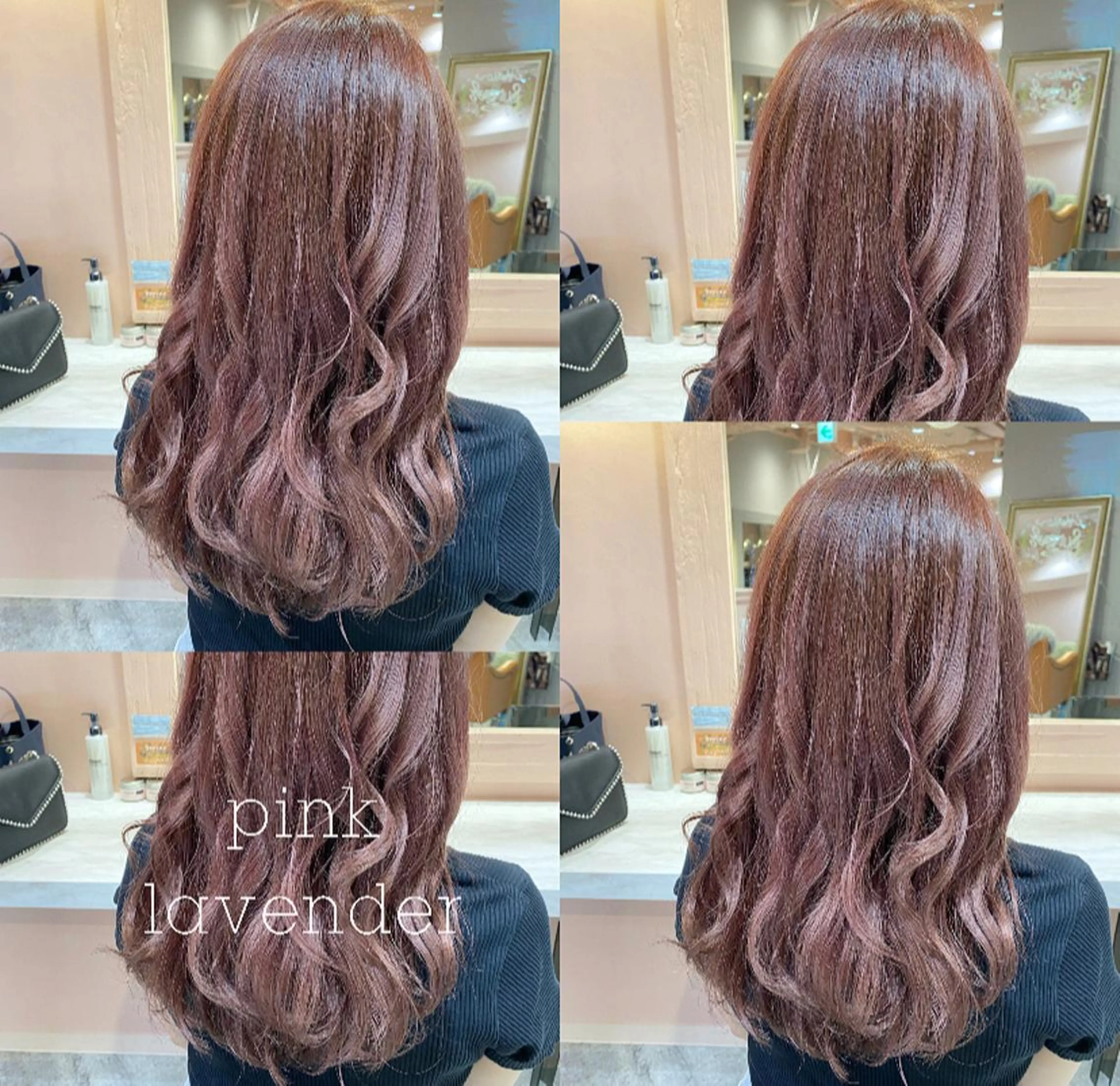 ロング カラー パーマ ヘアアレンジ キッズ ラベンダーカラー ピンクカラー ピンクラベンダー RIYA❤︎ Aujuaソムリエのヘアスタイル