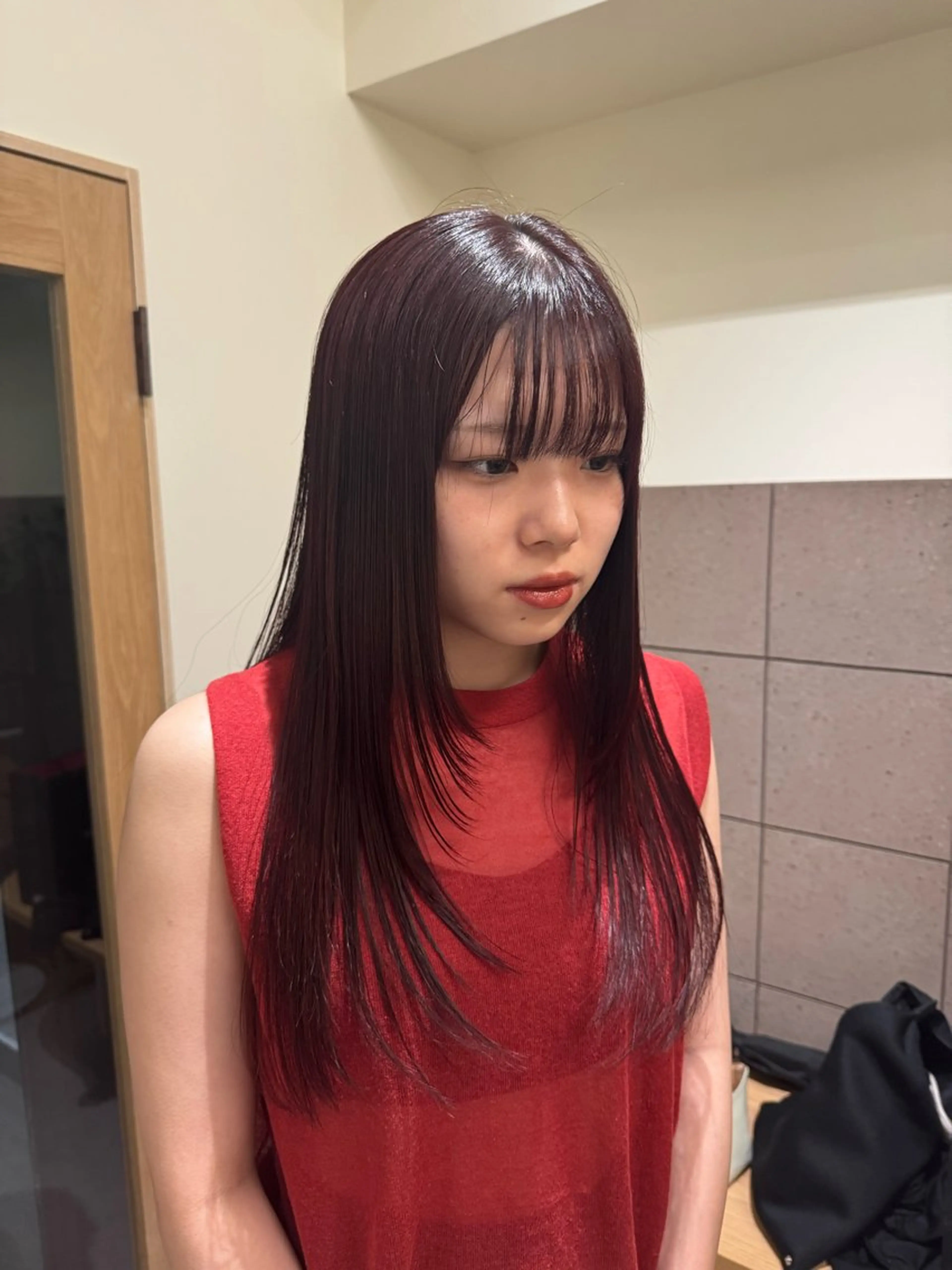 ロング カラー ゆ う あのヘアスタイル