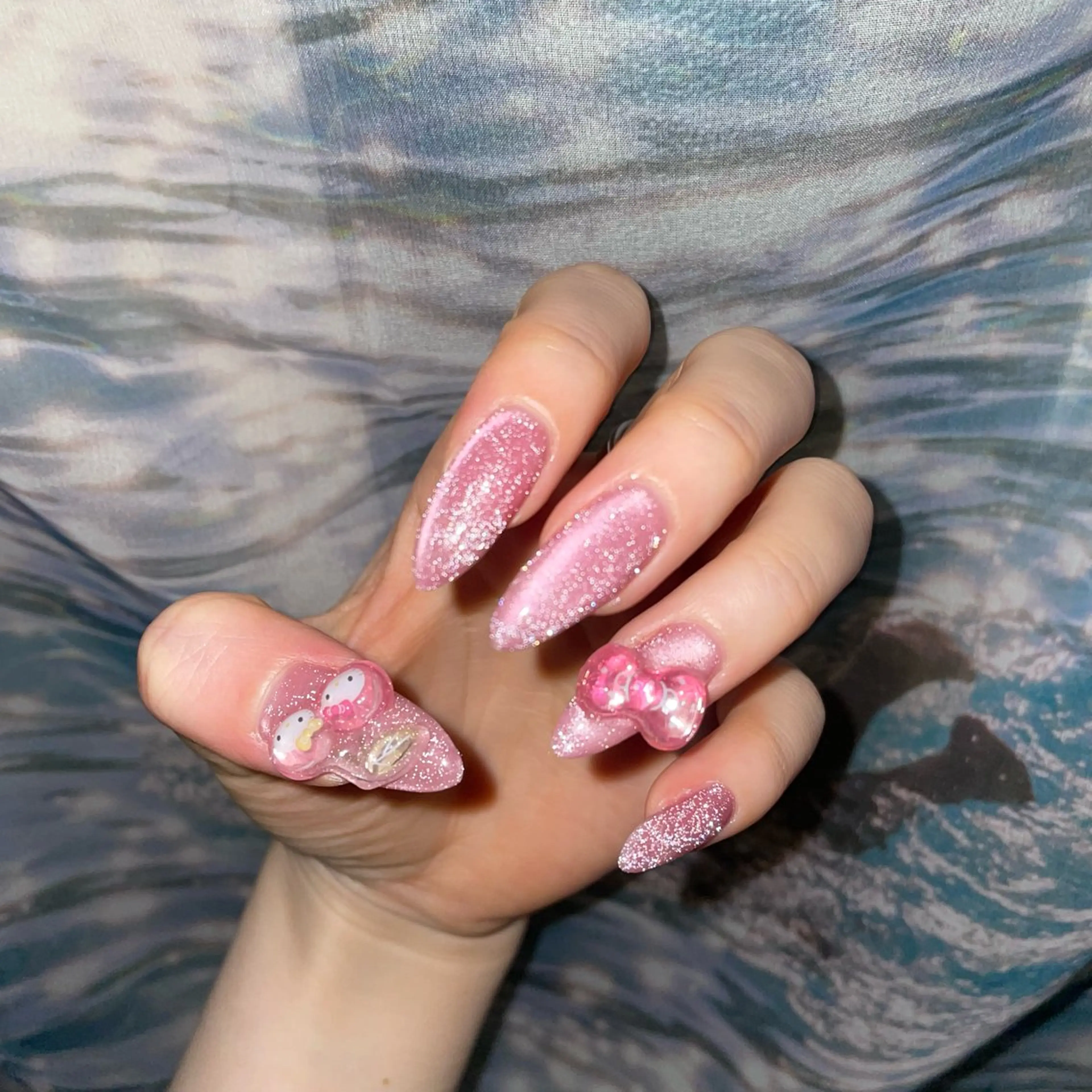 ネイル 持ち込み ハンドネイル GO TODAY 吉祥寺Glint所属・うの 韓国ﾈｲﾙ໒꒱⋆⭒˚のネイルデザイン