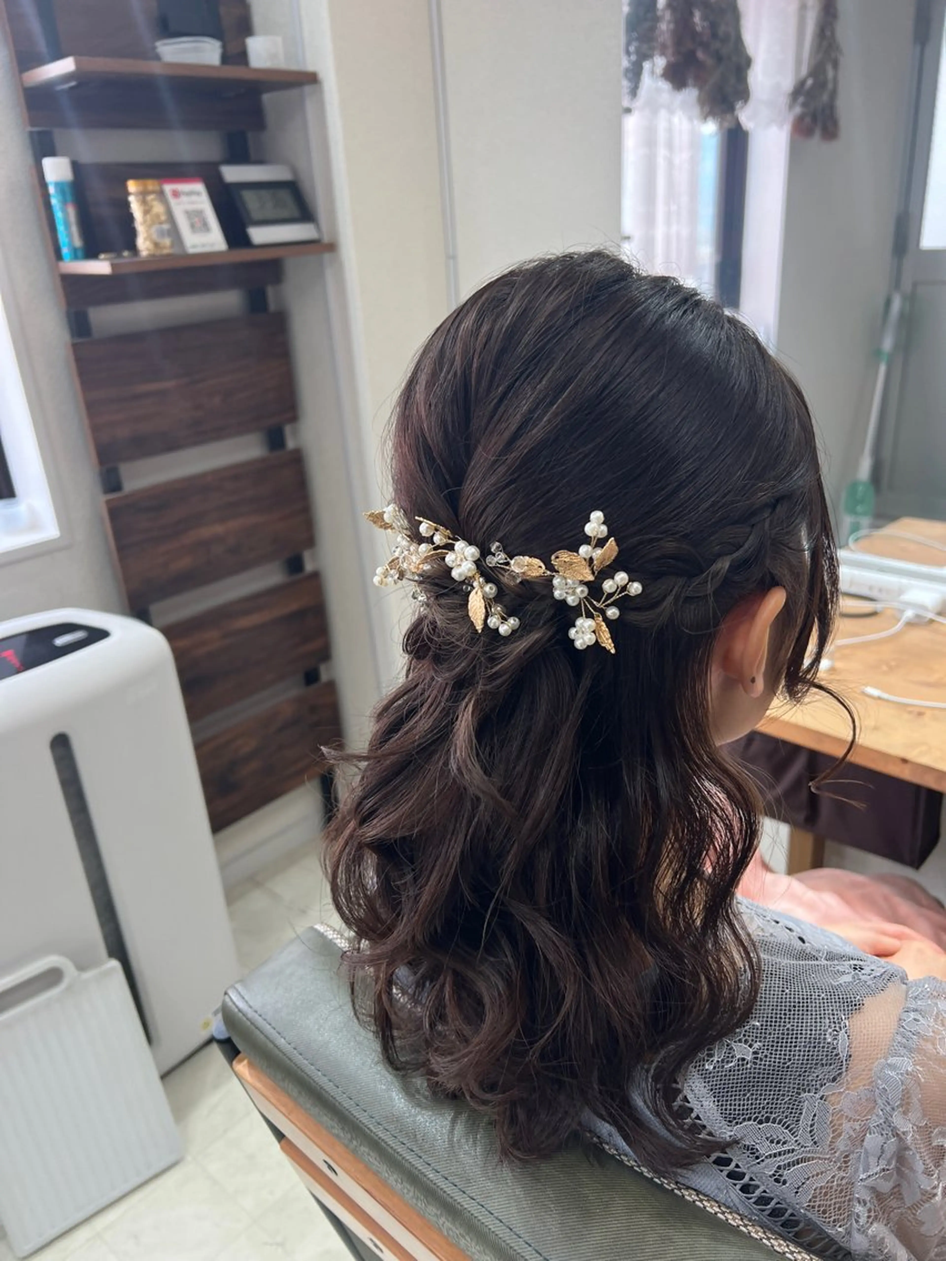 セミロング ヘアアレンジ ハーフアップ 山室 敬義のヘアスタイル