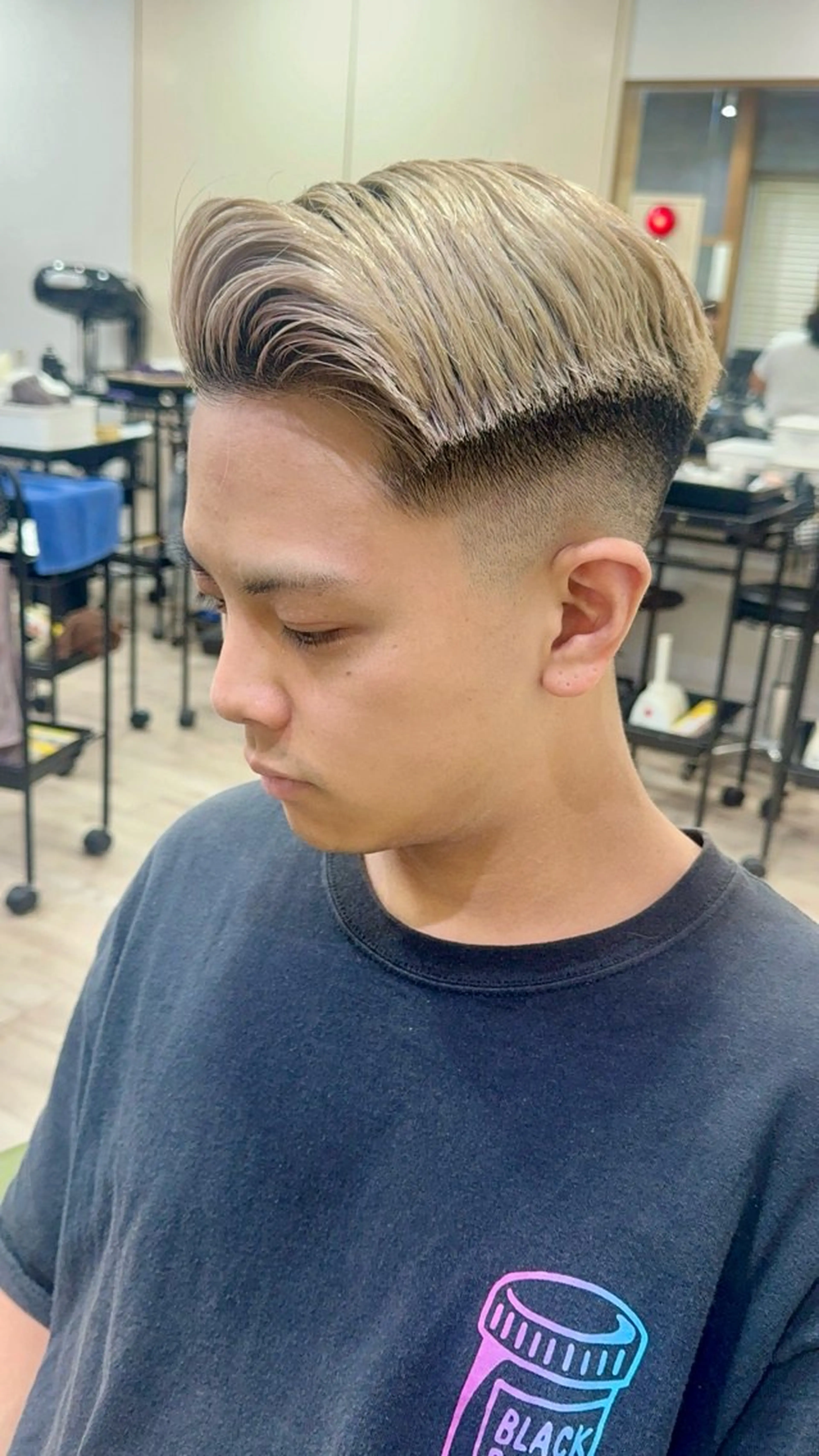メンズ フェードカット 七三 🏁片倉 玲旺🏁のヘアスタイル