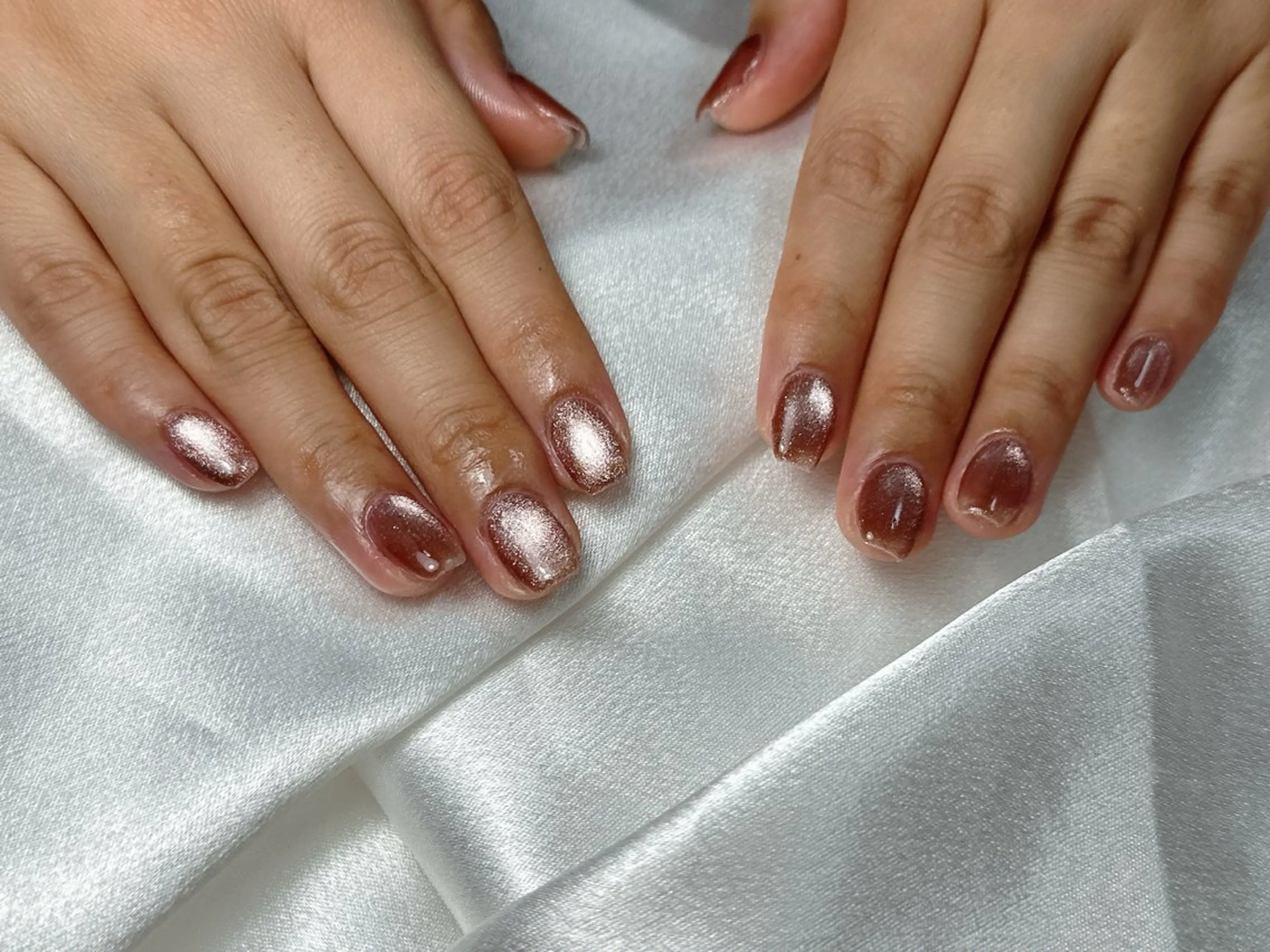 ネイル オーロラネイル 桜ネイル フラワーネイル フットネイル フレンチネイル ハンドネイル kiki nail たまプラーザのネイルデザイン