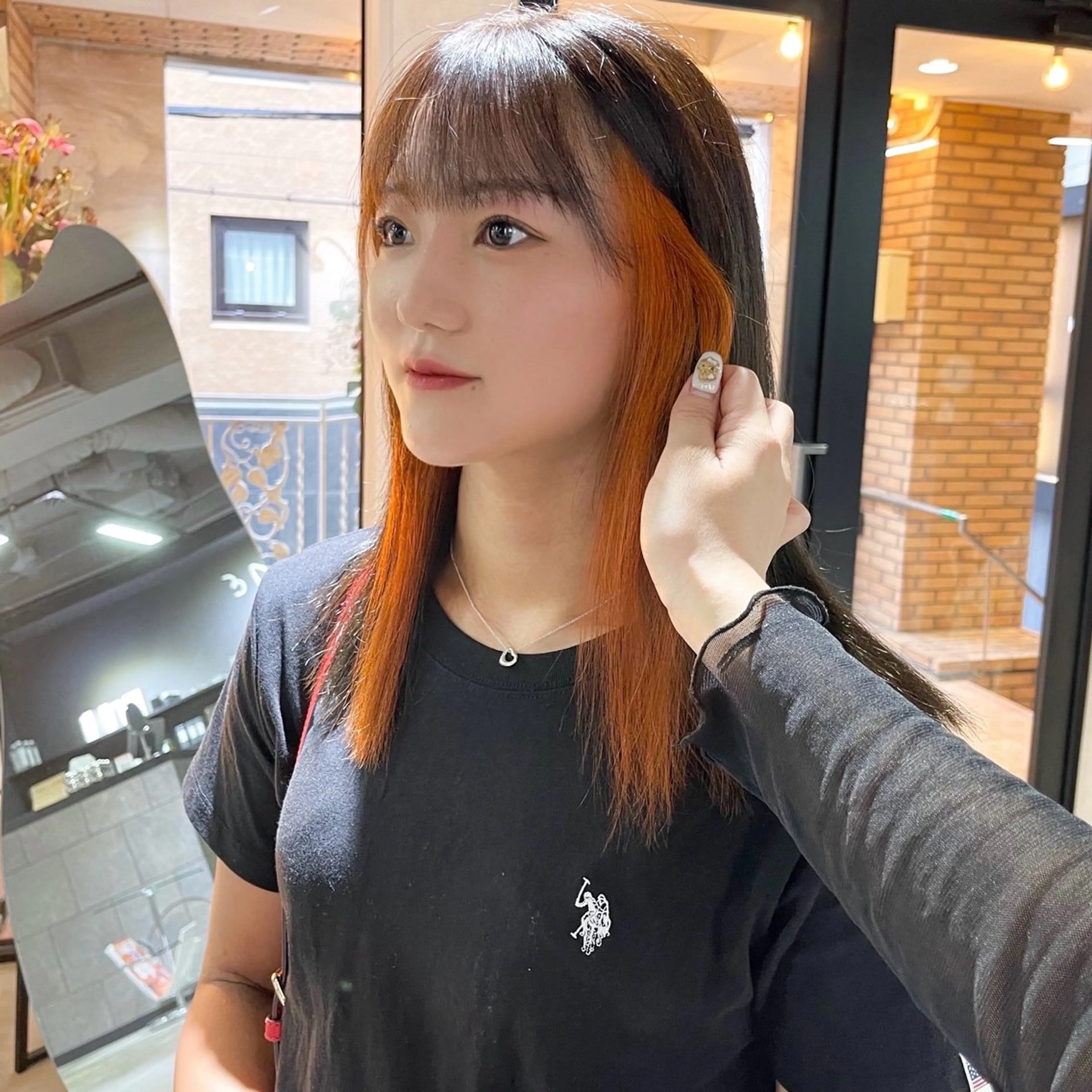 セミロング カラー 🎀ミルクティー/暖 色×レイヤー/マリアのヘアスタイル