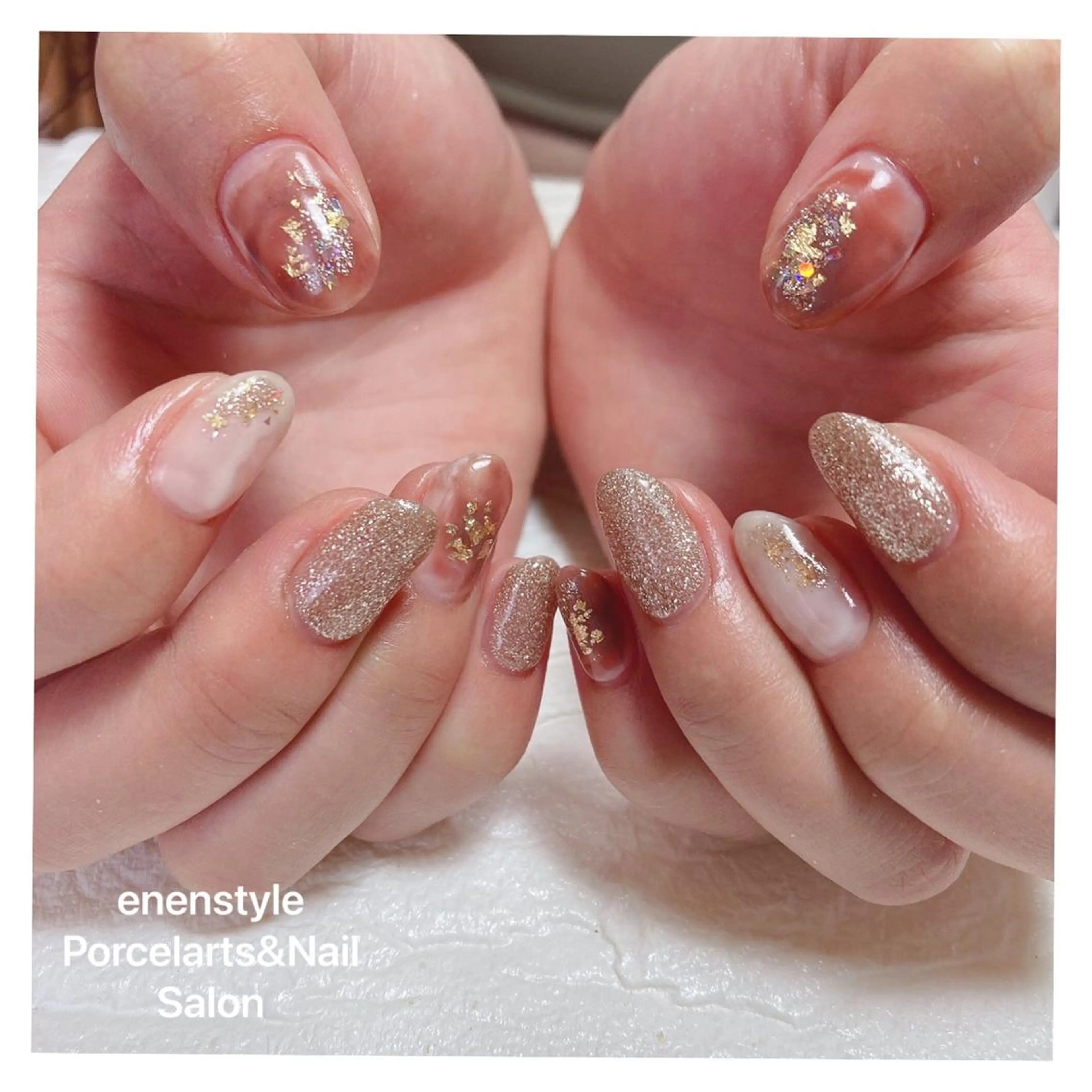 ミディアム ネイル 👑enen style👑のネイルデザイン