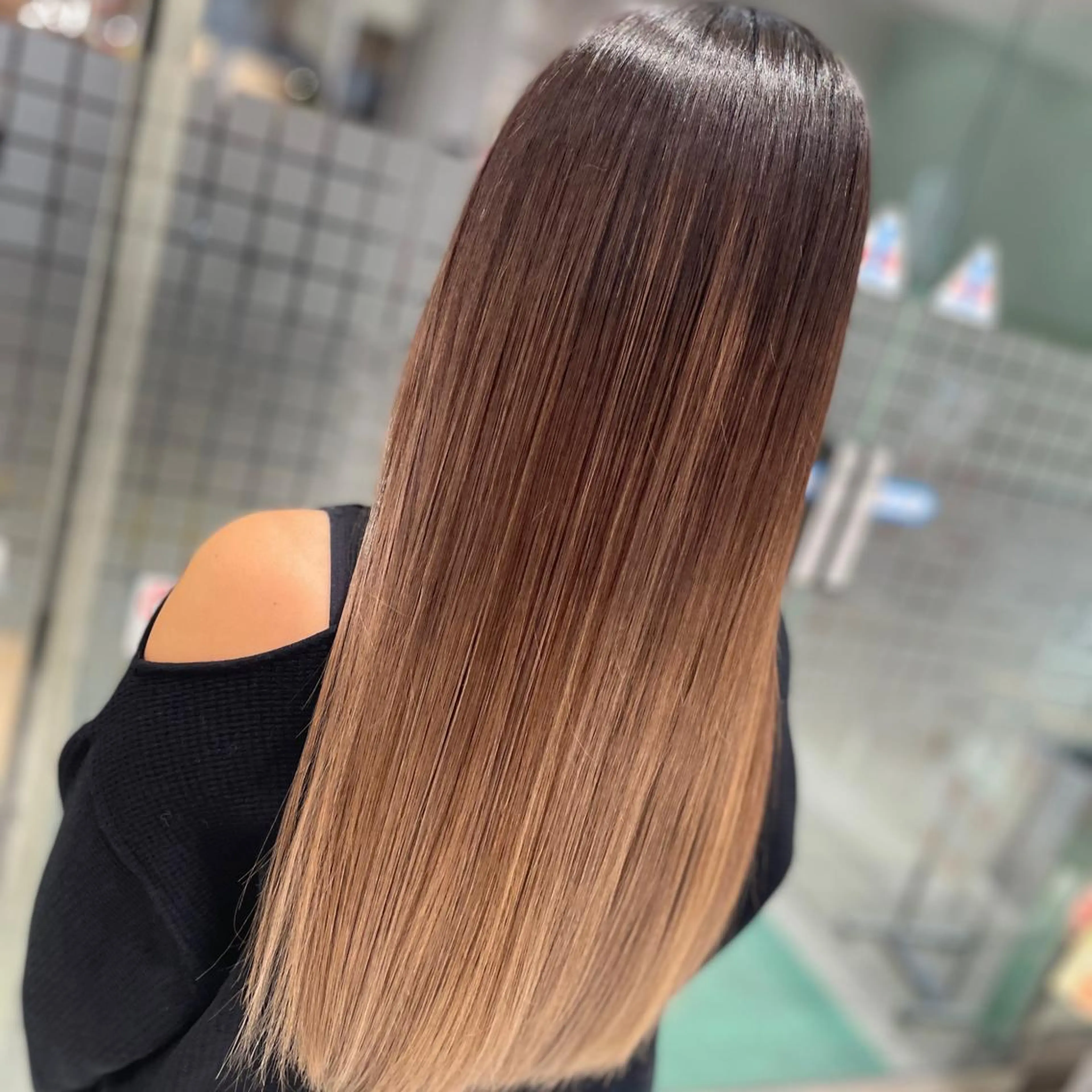 ロング 髪質改善 レイヤーカット カット ヘアカラー トリートメント ブリーチ/バレイヤ ージュ川端裕司のヘアスタイル