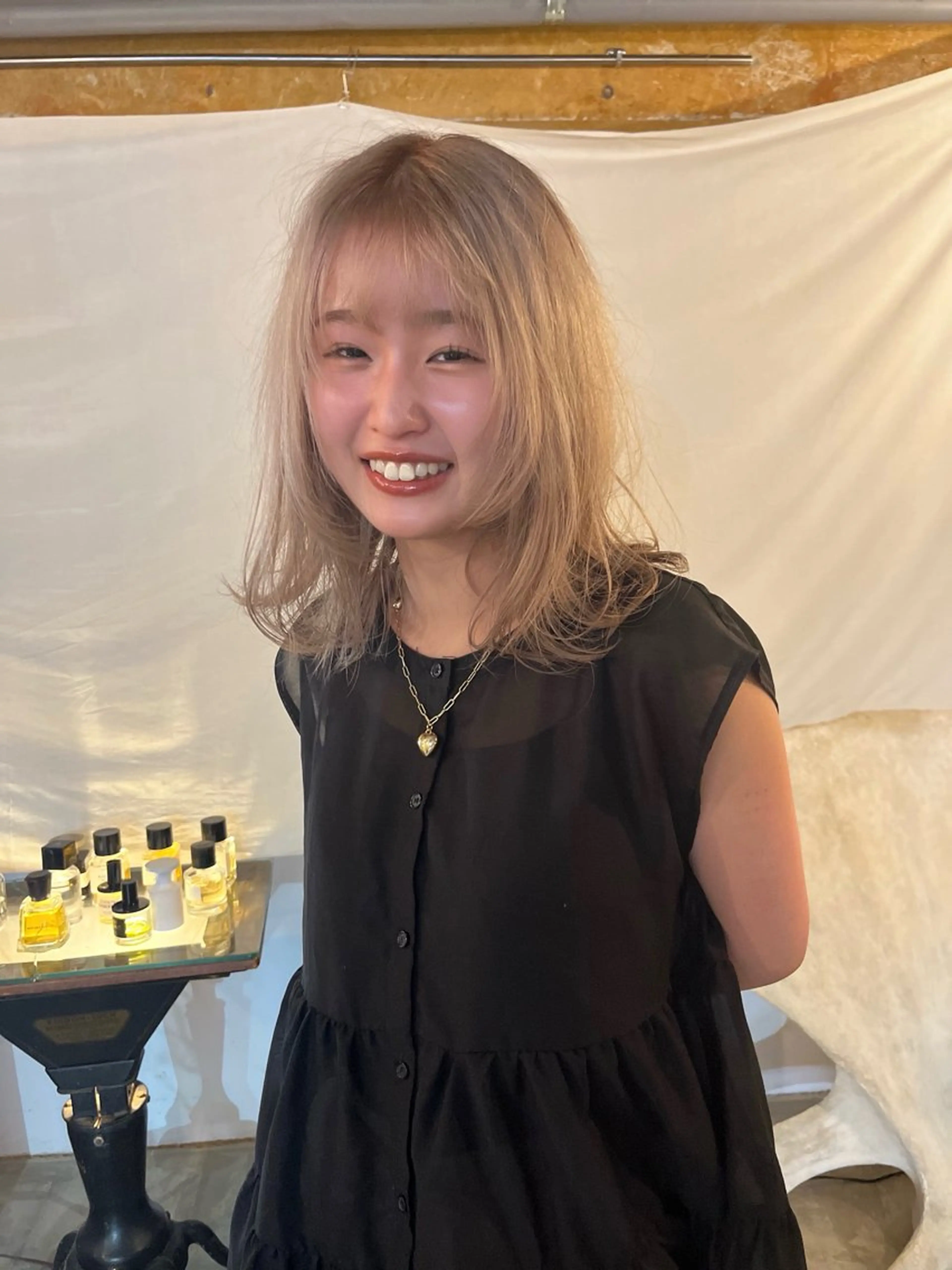 ミディアム カラー kawahara cocoroのヘアスタイル