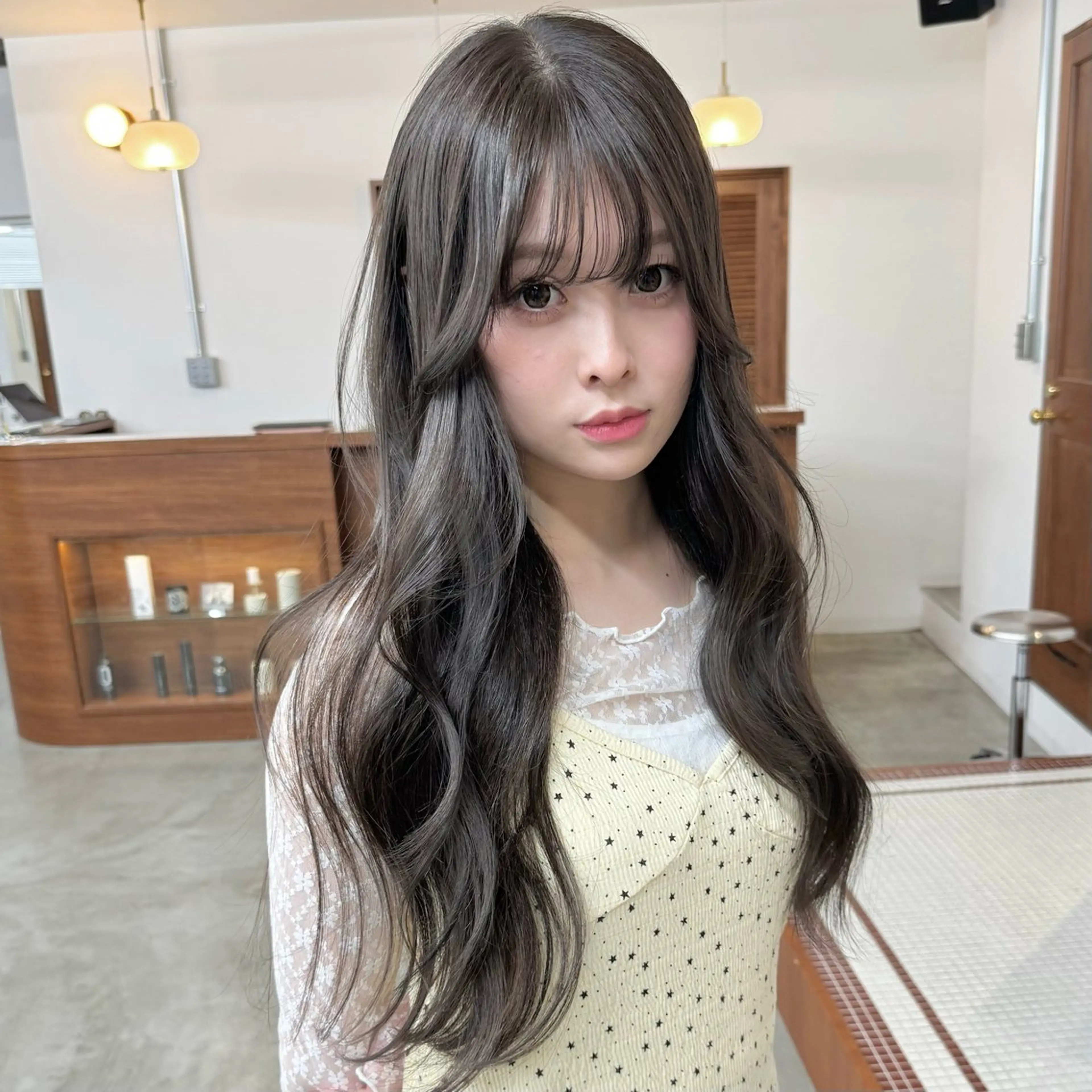 ロング カラー カット ヘアカラー トリートメント エクステモデル募集 💗大阪梅田/川上のヘアスタイル