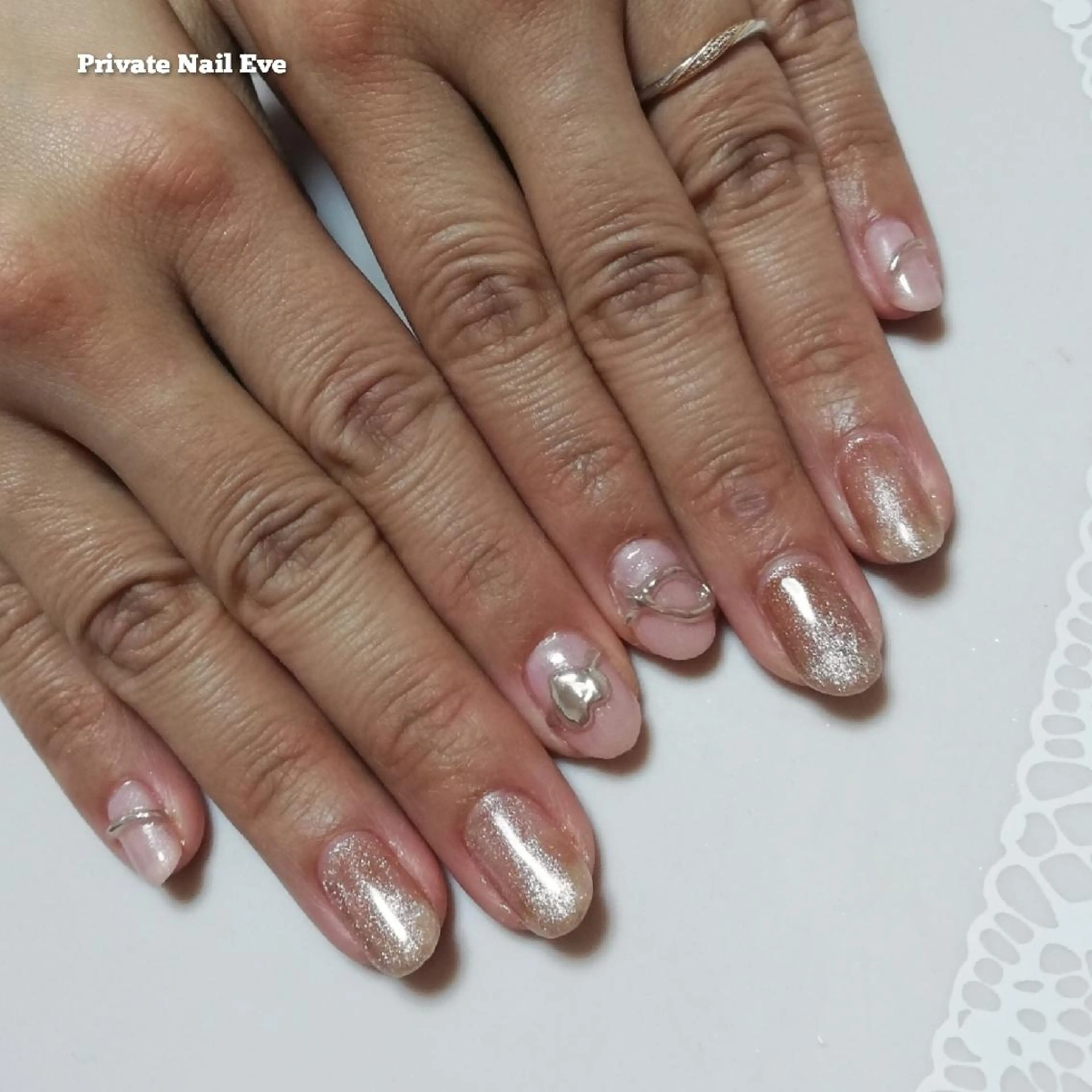 ネイル ハート マグネットネイル ネイル junkoのネイルデザイン