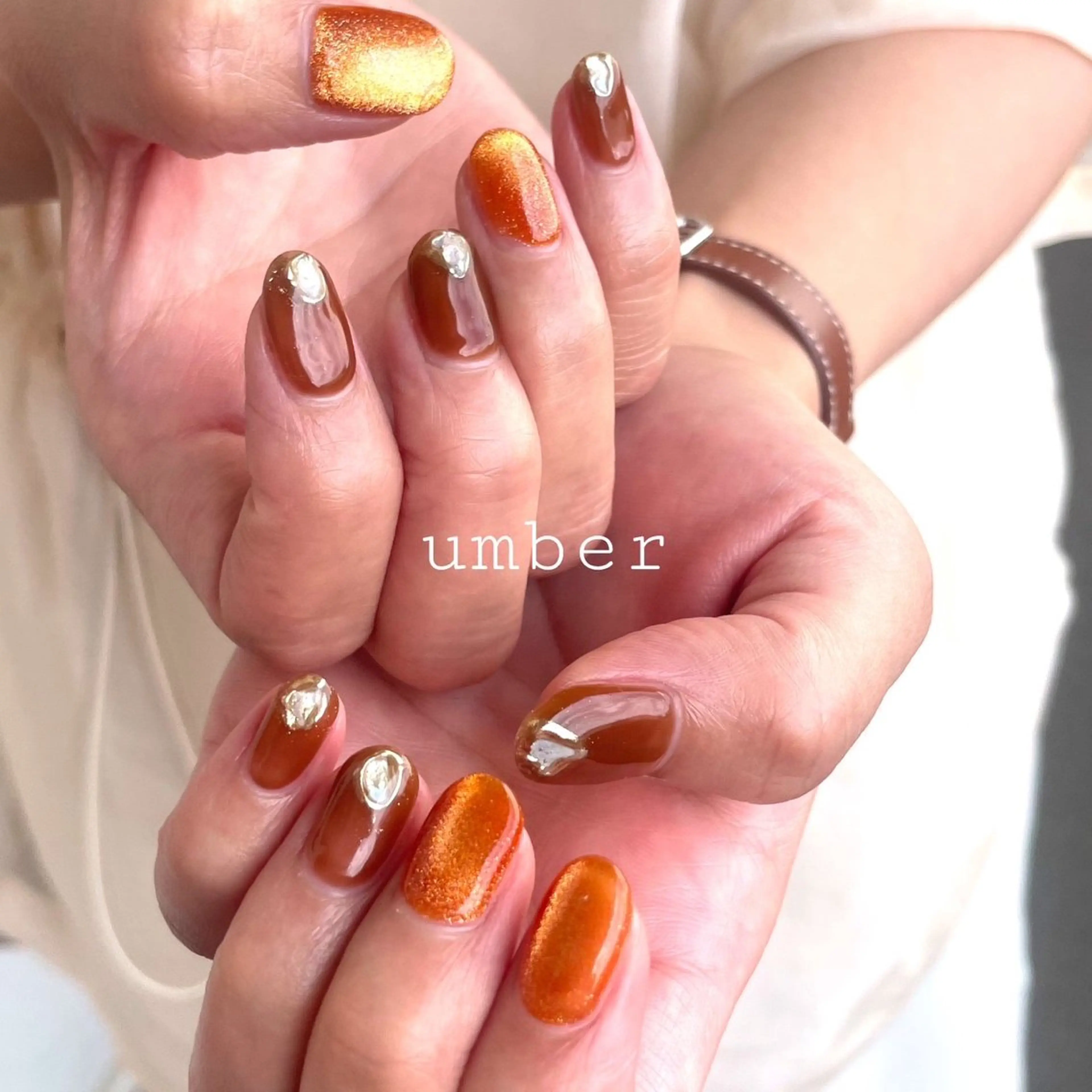 ネイル ハンドネイル umber 三茶1分のネイルデザイン